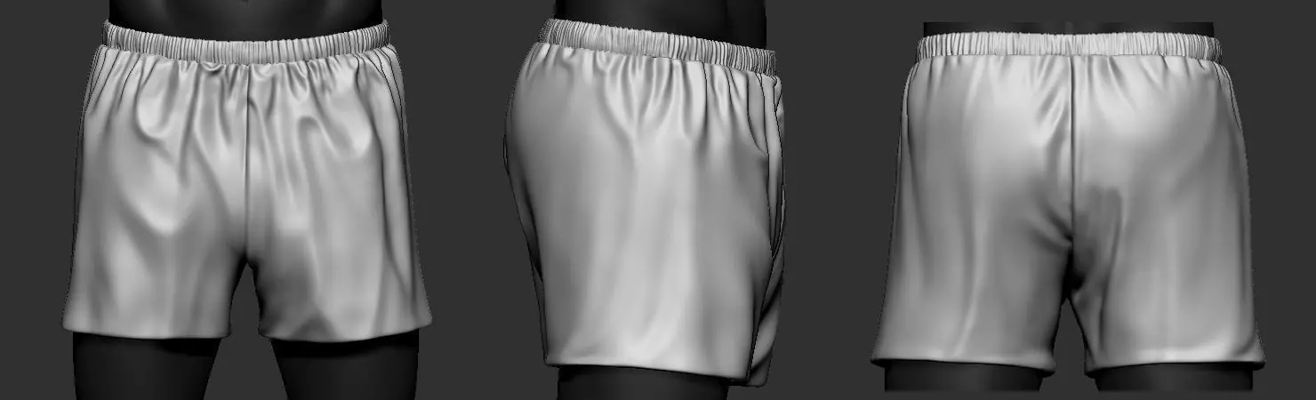 Men shorts 3D model_0