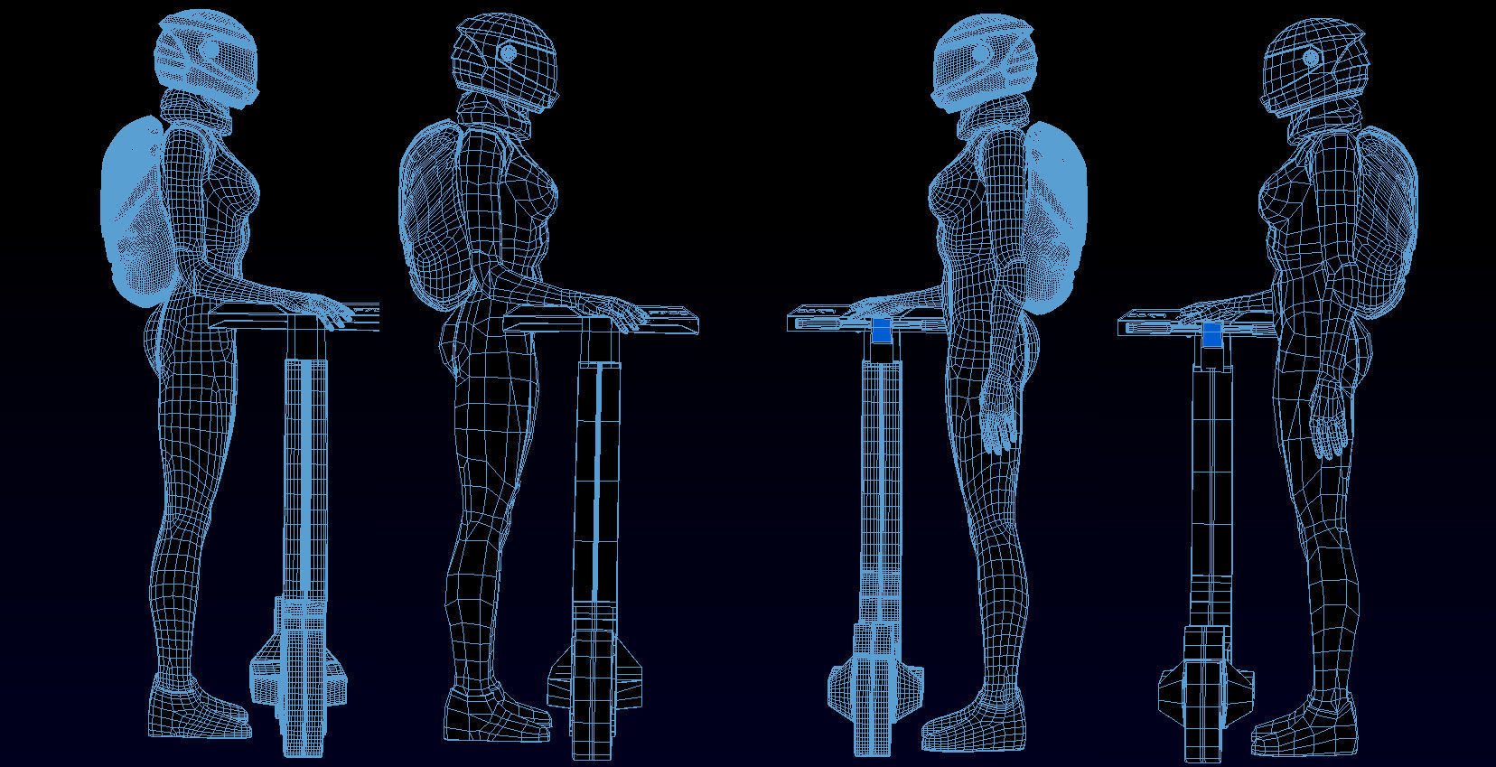 Cyber girl 3D model_11