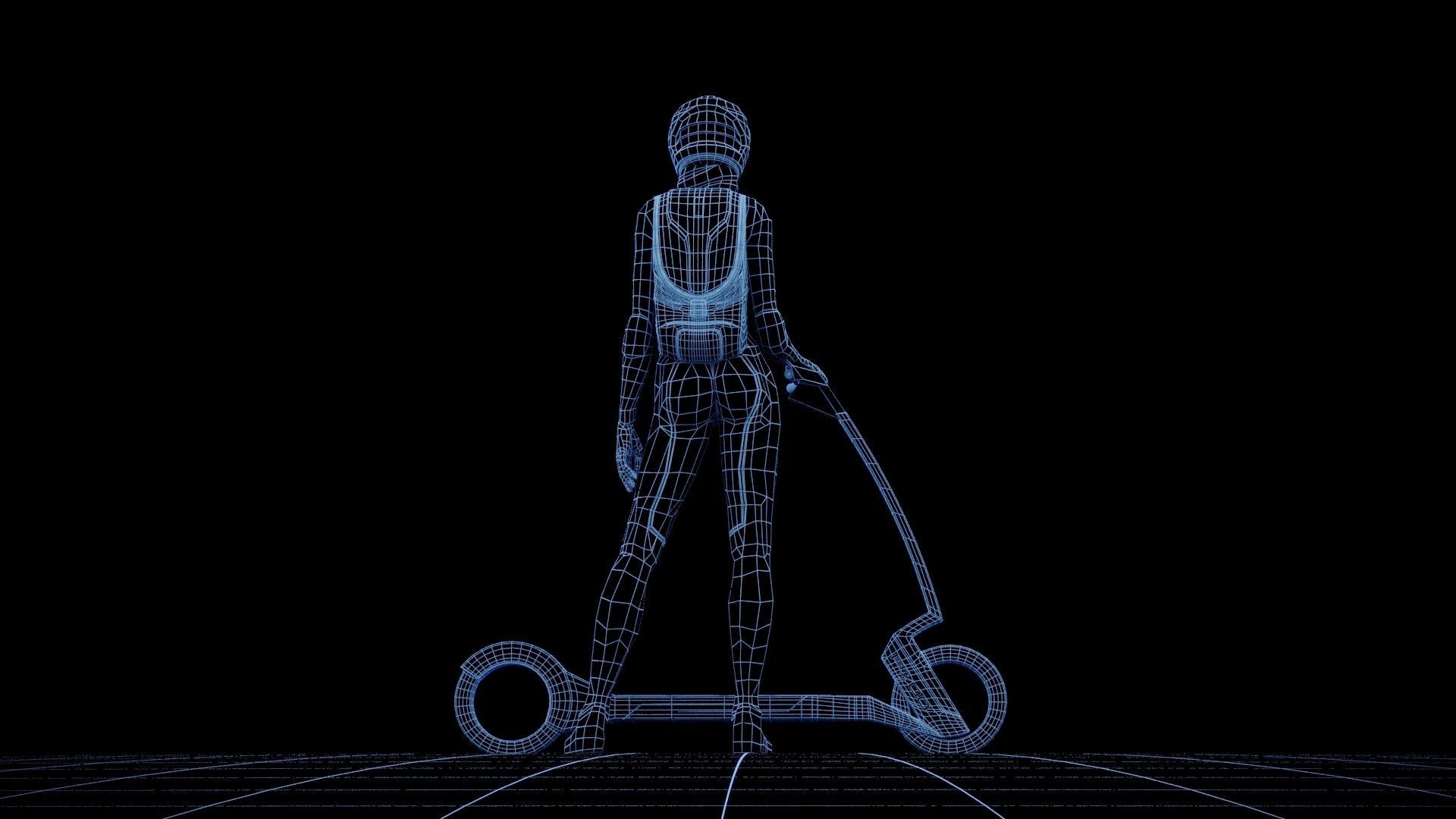 Cyber girl 3D model_3