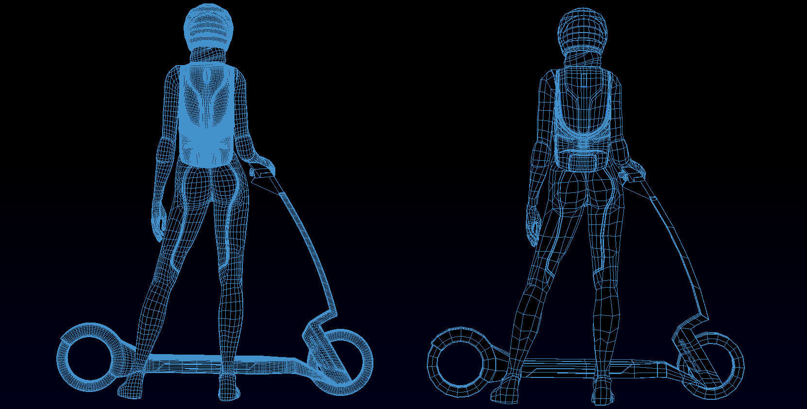 Cyber girl 3D model_10