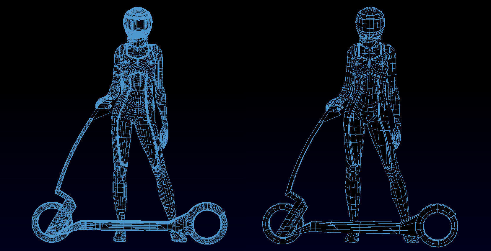 Cyber girl 3D model_9