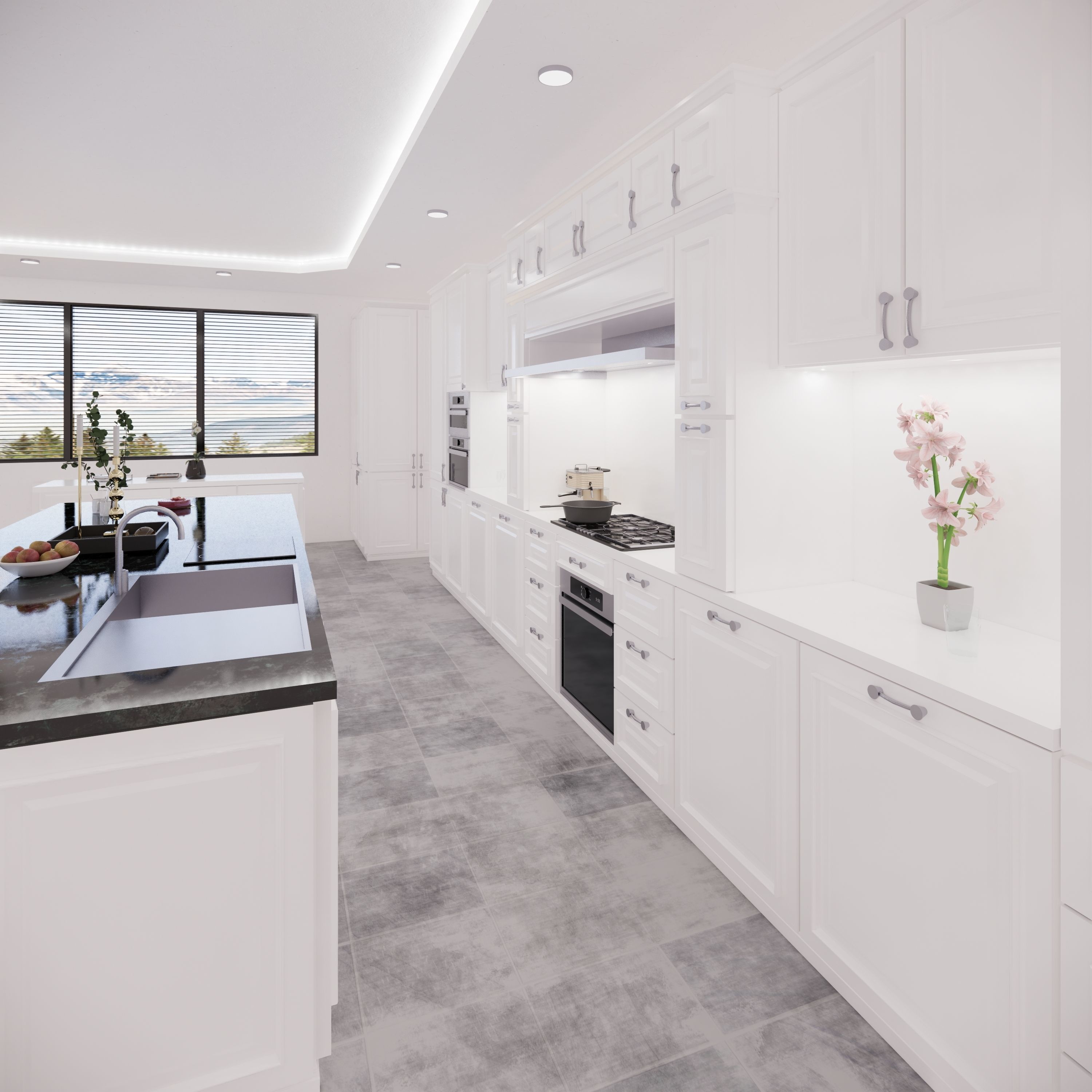 Full Parametric Kitchen Created in Revit 3D model 7 Low-poly 3D model_3