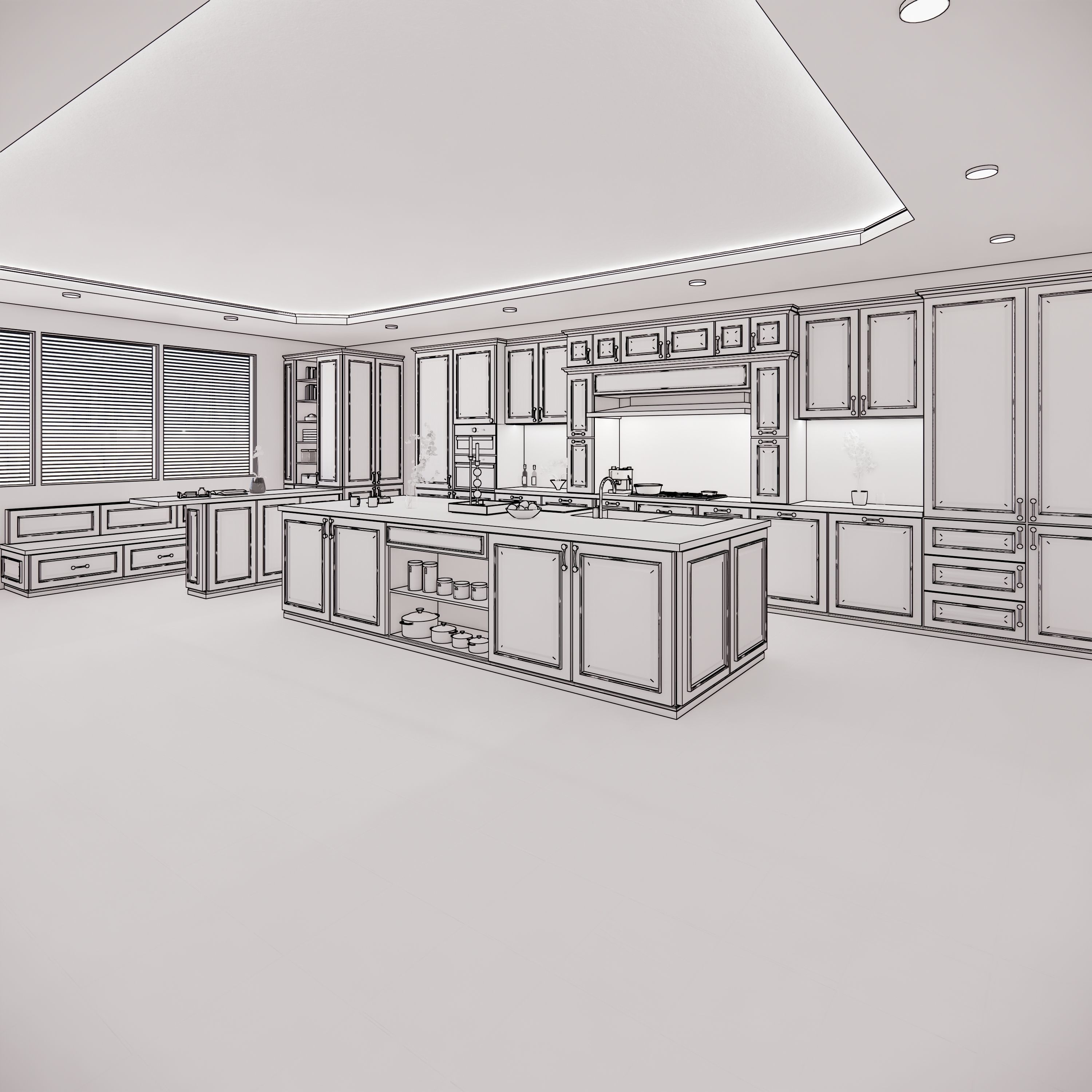 Full Parametric Kitchen Created in Revit 3D model 7 Low-poly 3D model_6