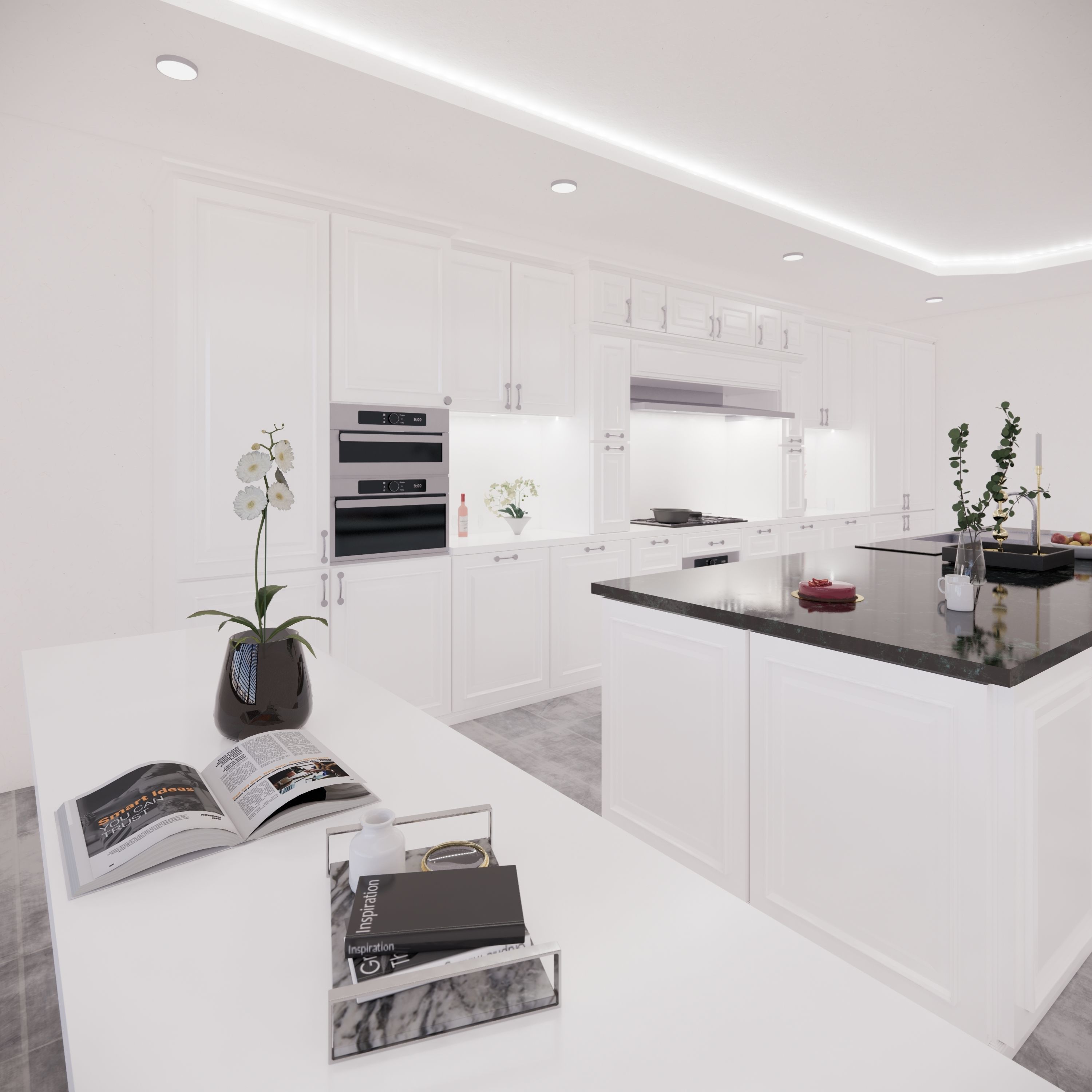 Full Parametric Kitchen Created in Revit 3D model 7 Low-poly 3D model_4