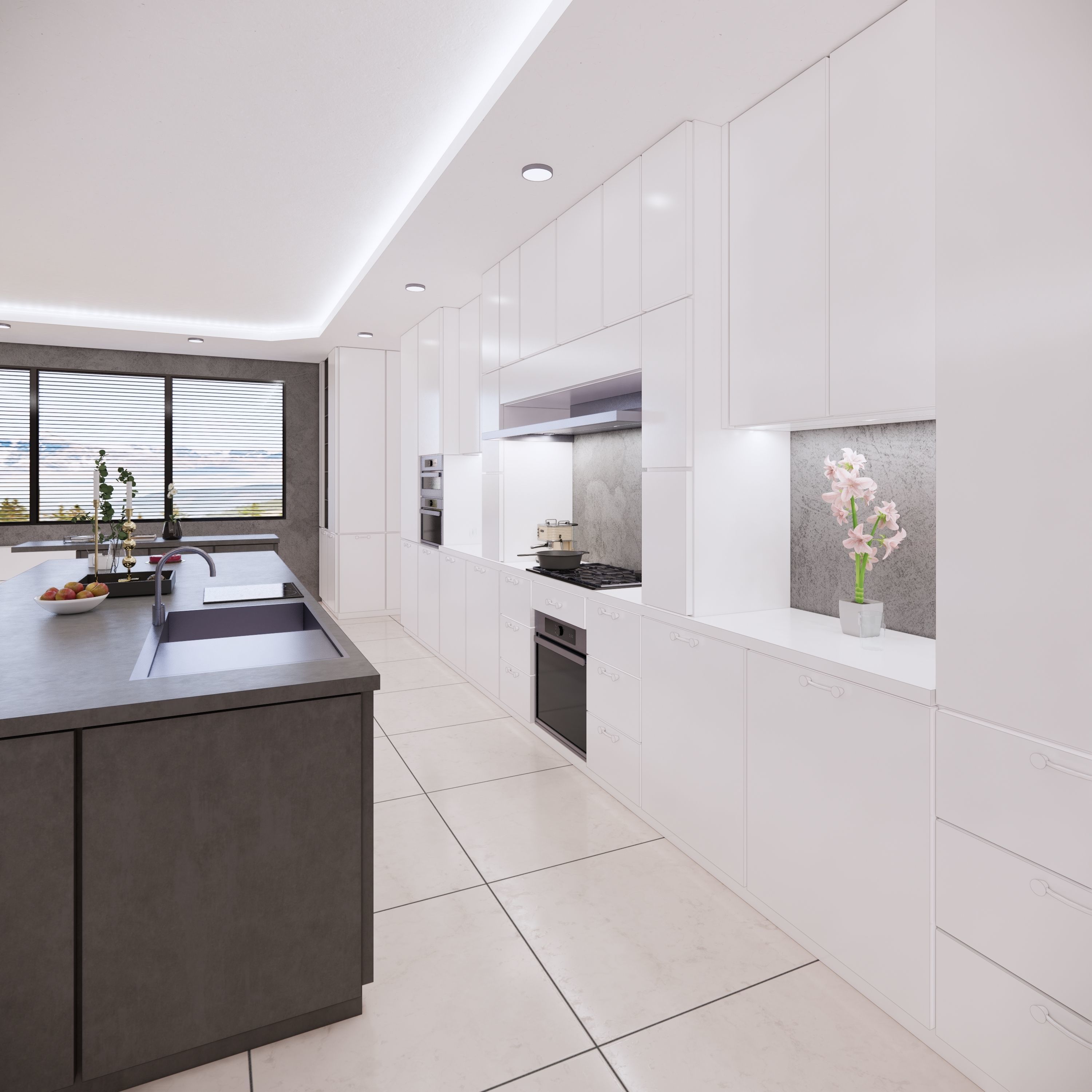 Full Parametric Kitchen Created in Revit 3D model 8 Low-poly 3D model_3