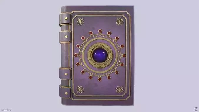 Spellbook Low-poly 3D model