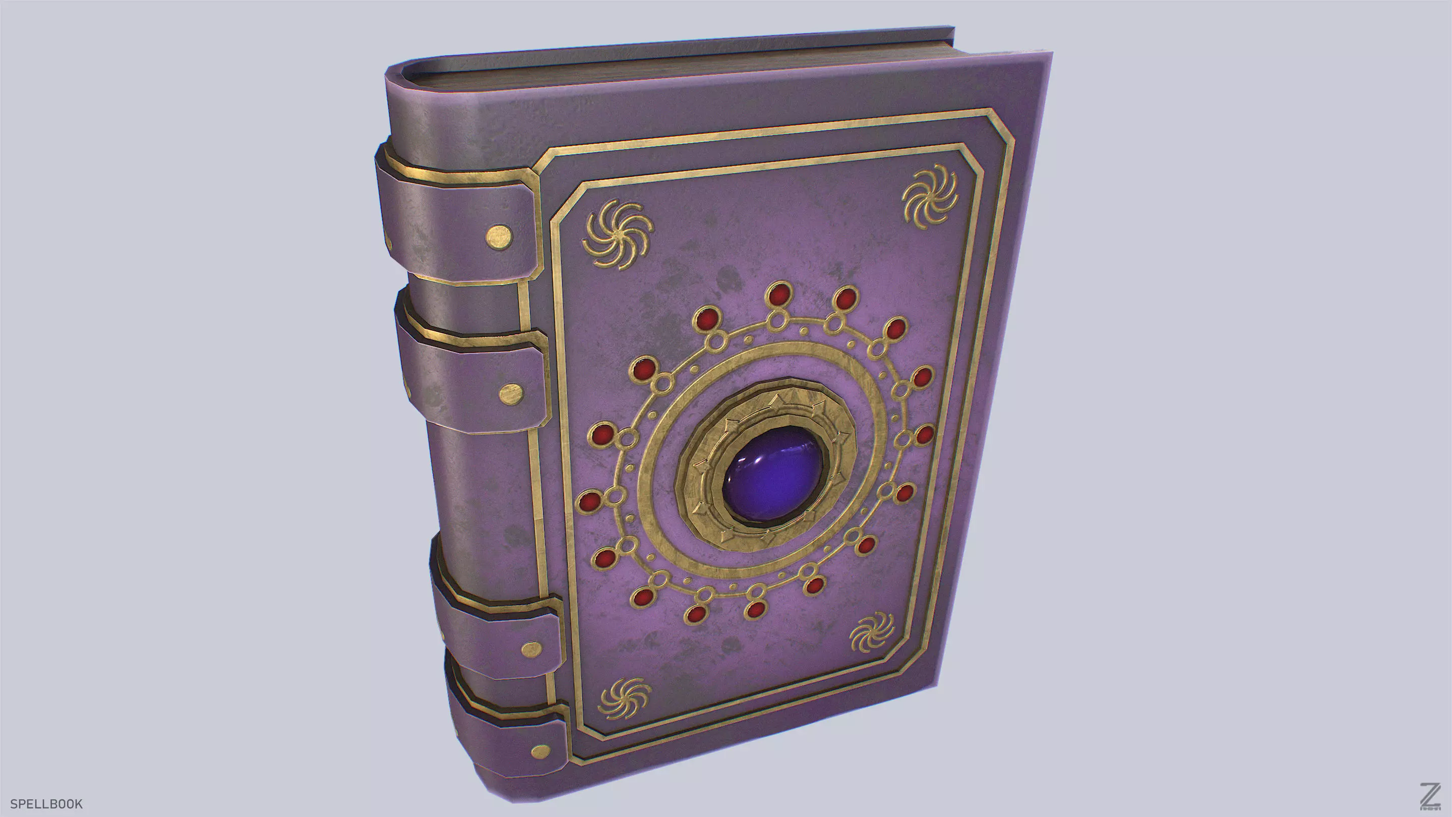 Spellbook Low-poly 3D model_8