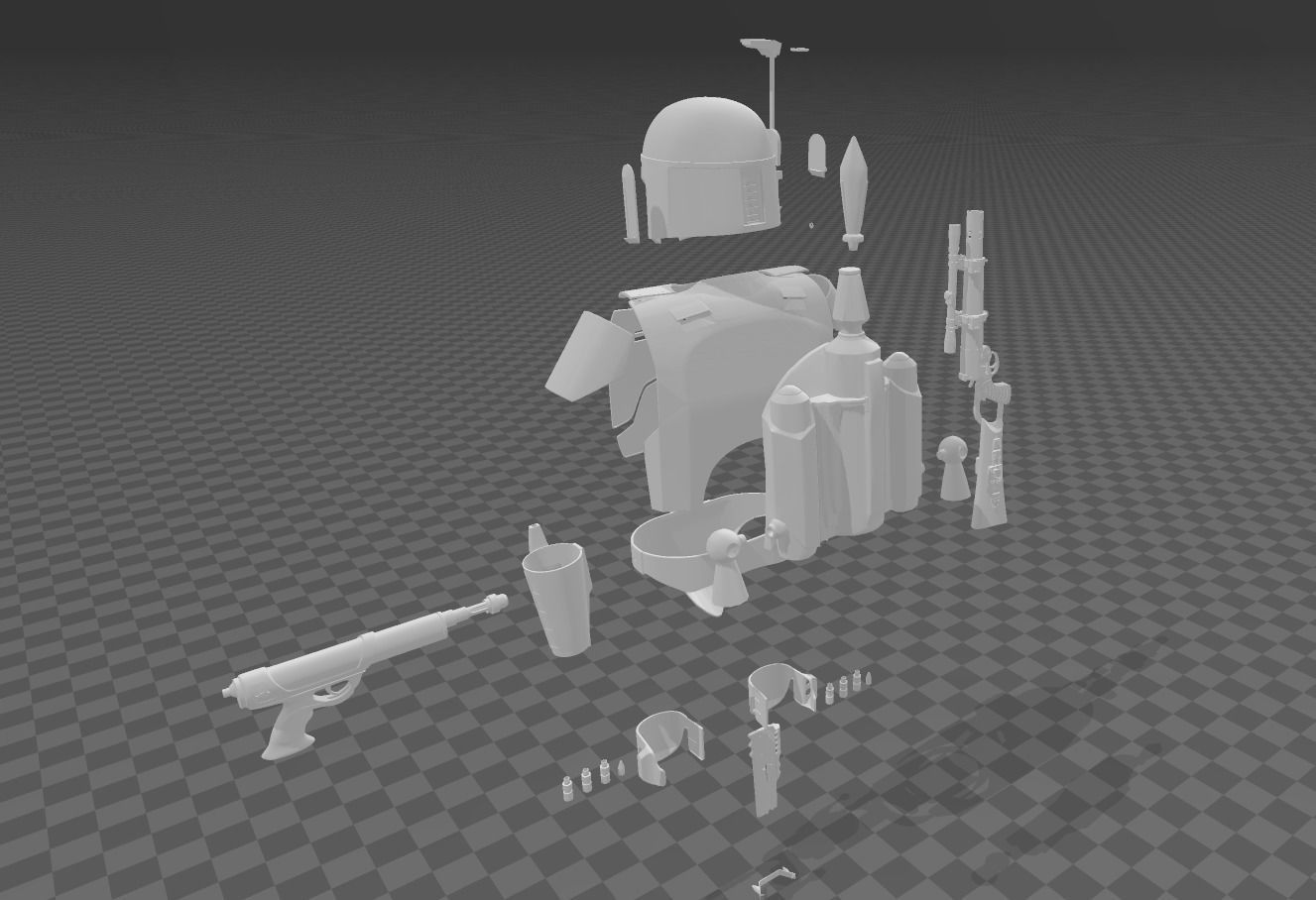 Star Wars Boba Fett Full Armor v2  3D print model_6