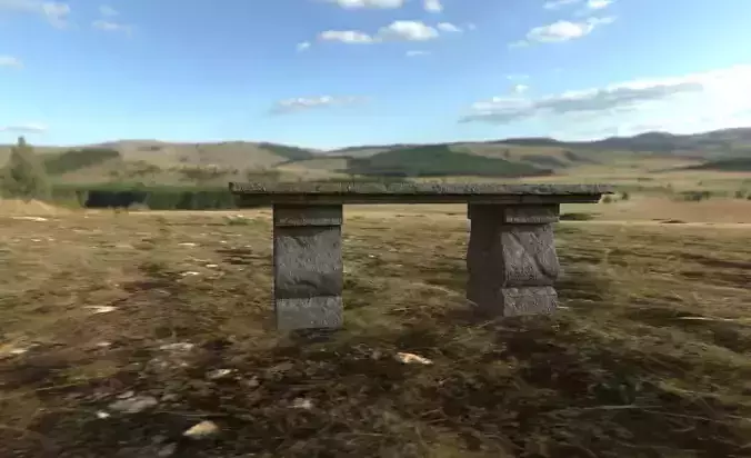  medieval stone bench