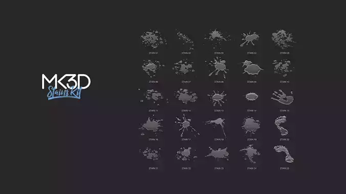 Stains Kit 3D Model Collection