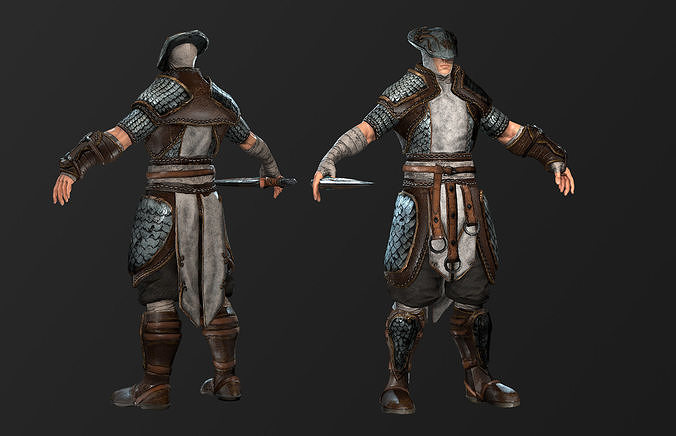 Medieval Knight Low-poly 3D model