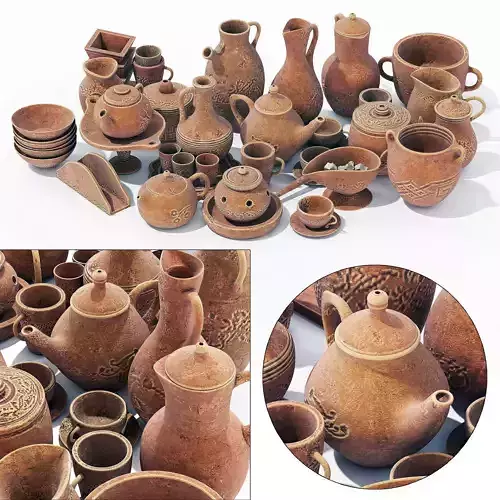 Dishes clay decor n18