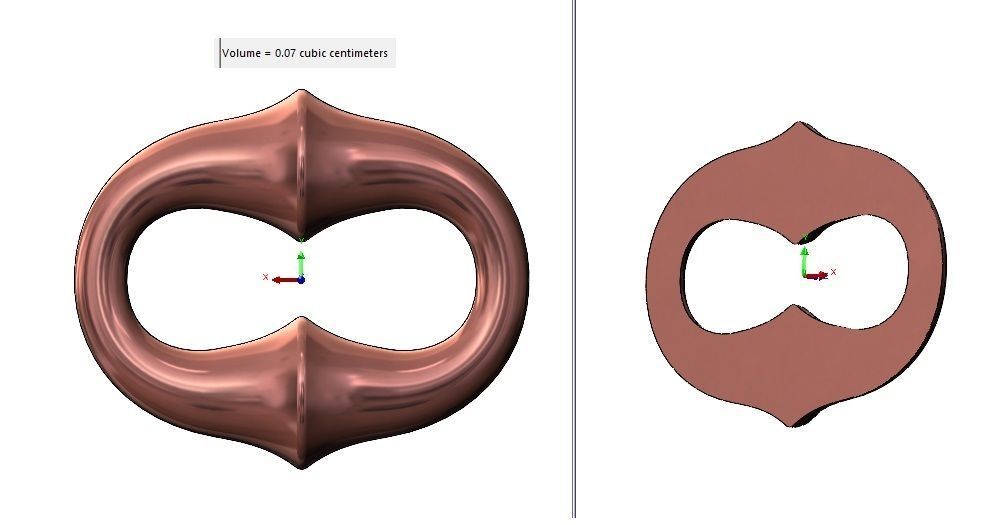 Organic bone chain link 3D print model_11