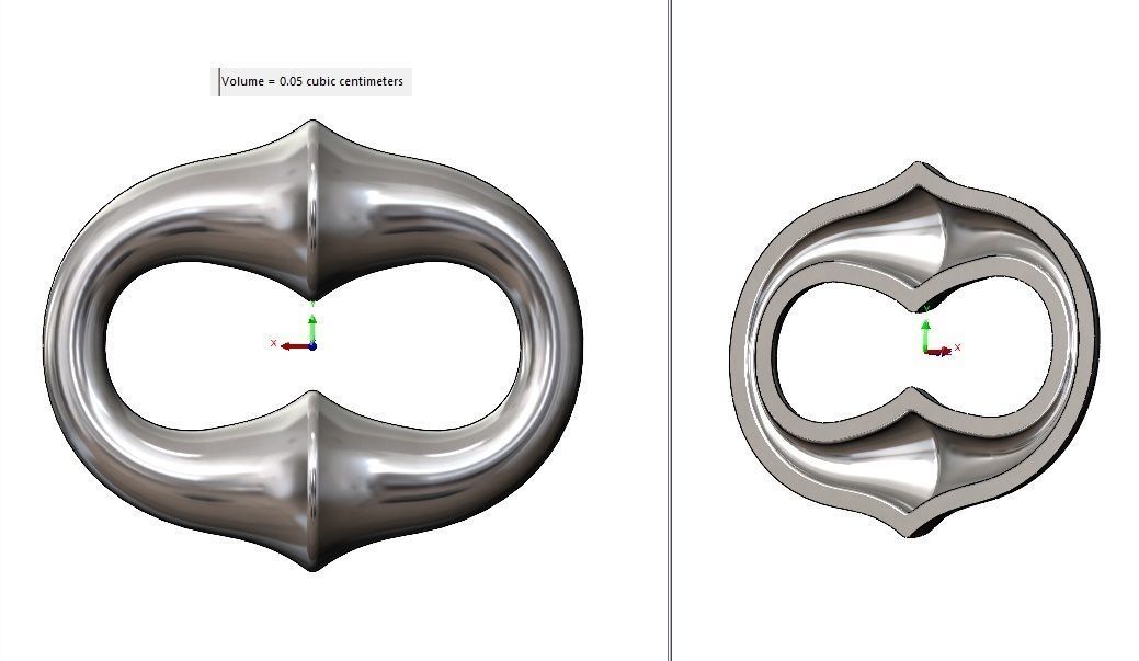 Organic bone chain link 3D print model_10
