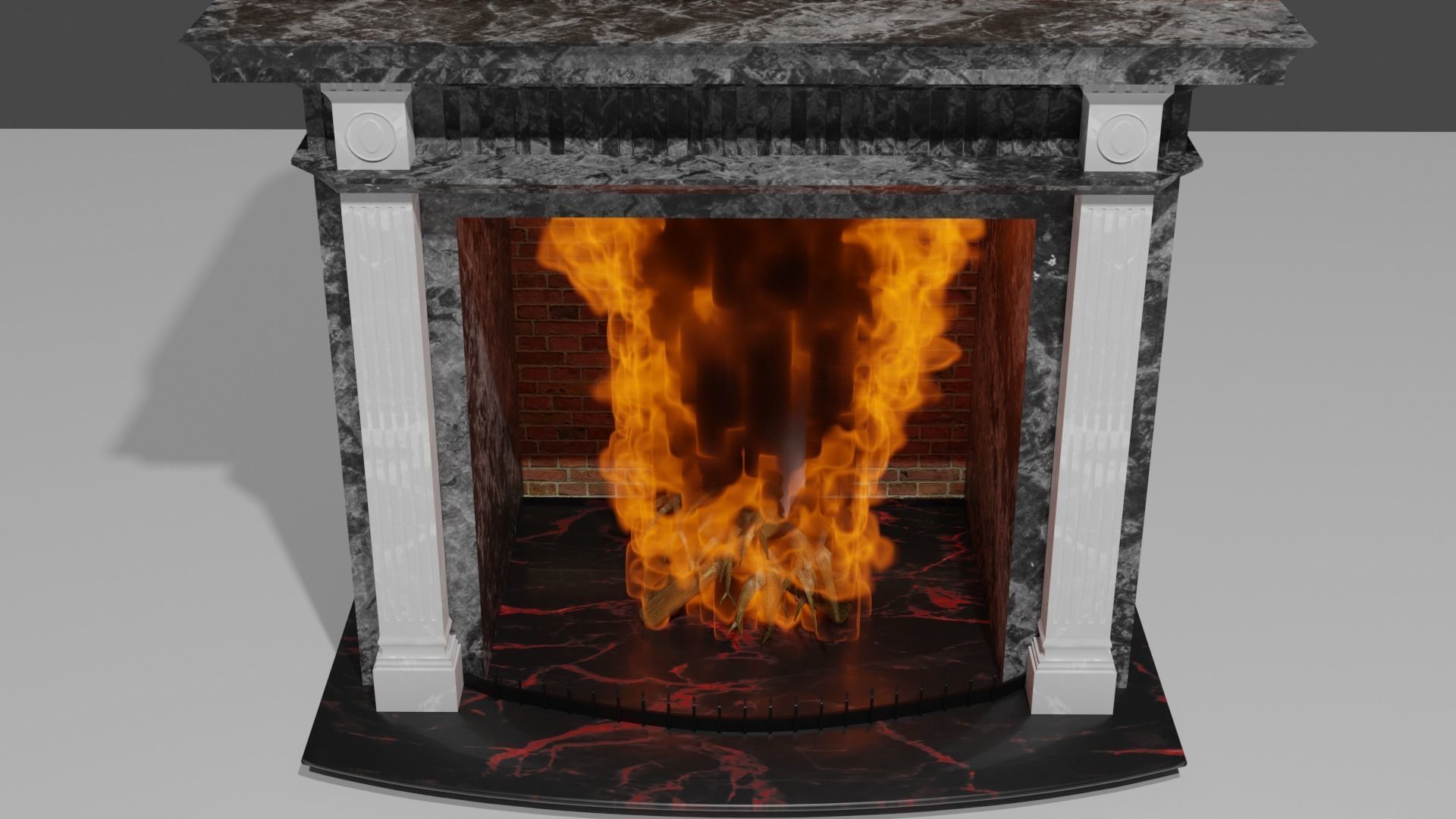 Georgian Fireplace 3D model_4