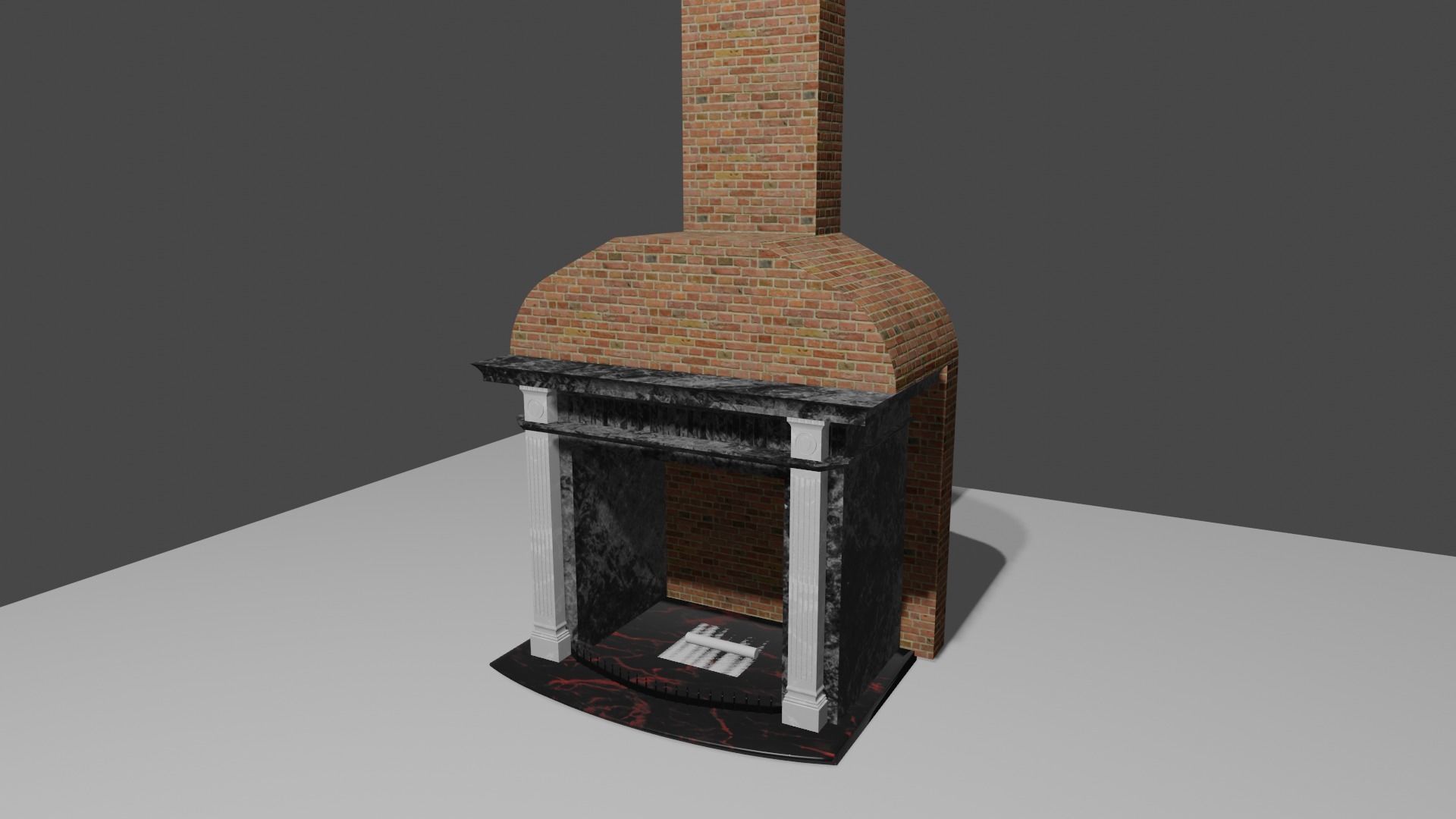 Georgian Fireplace 3D model_1