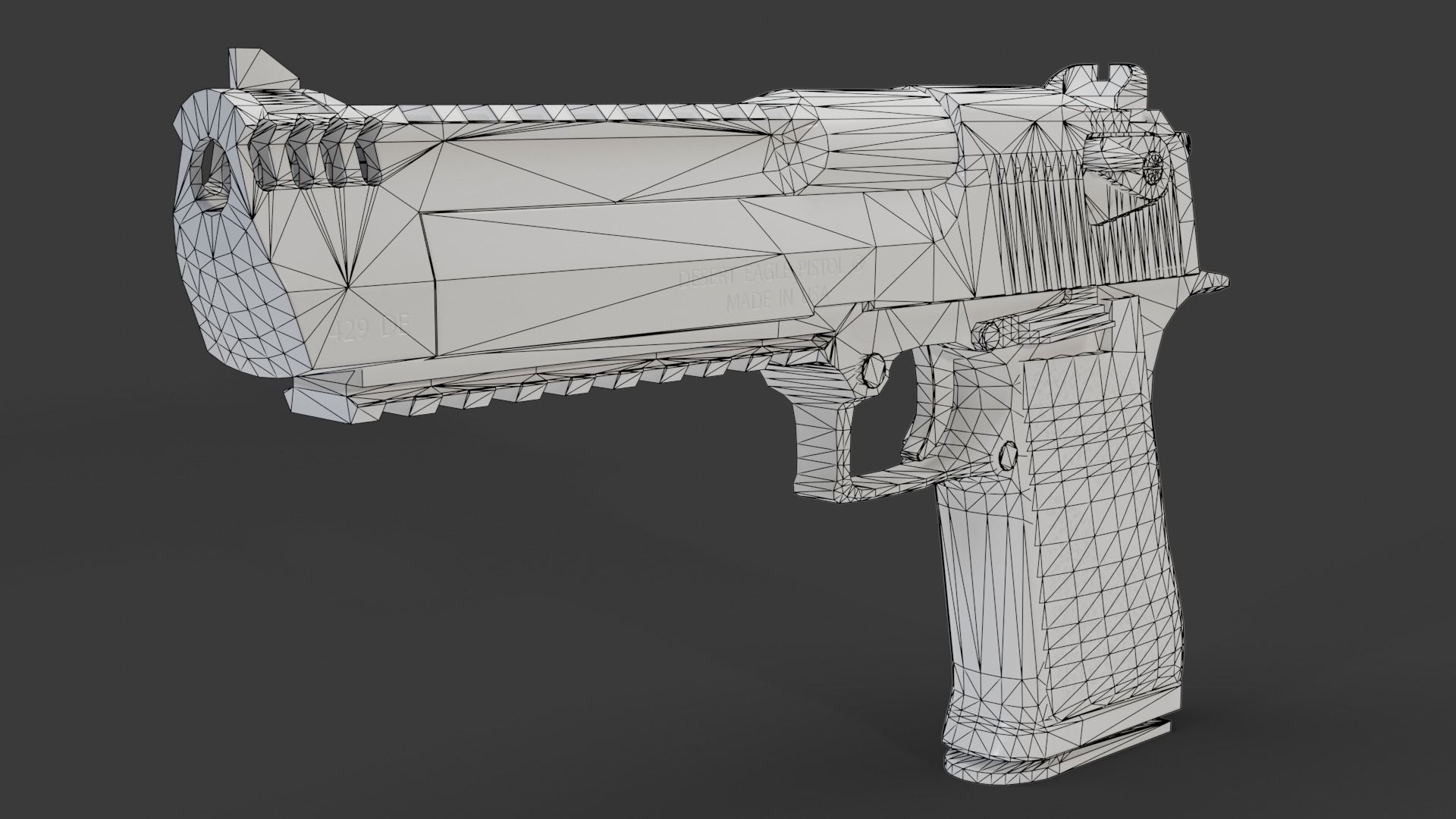 Desert Eagle 429 Low-poly 3D model_6