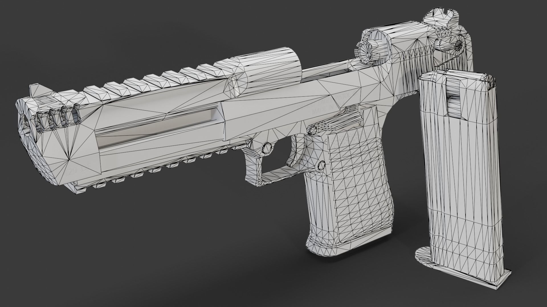 Desert Eagle 429 Low-poly 3D model_8