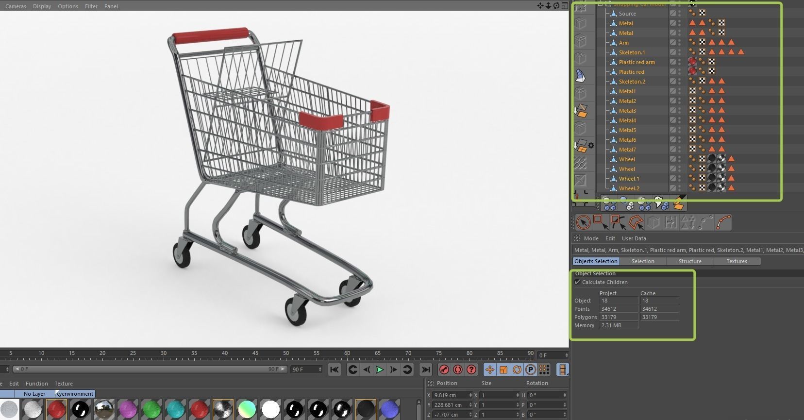 Shopping Cart 3D model_10