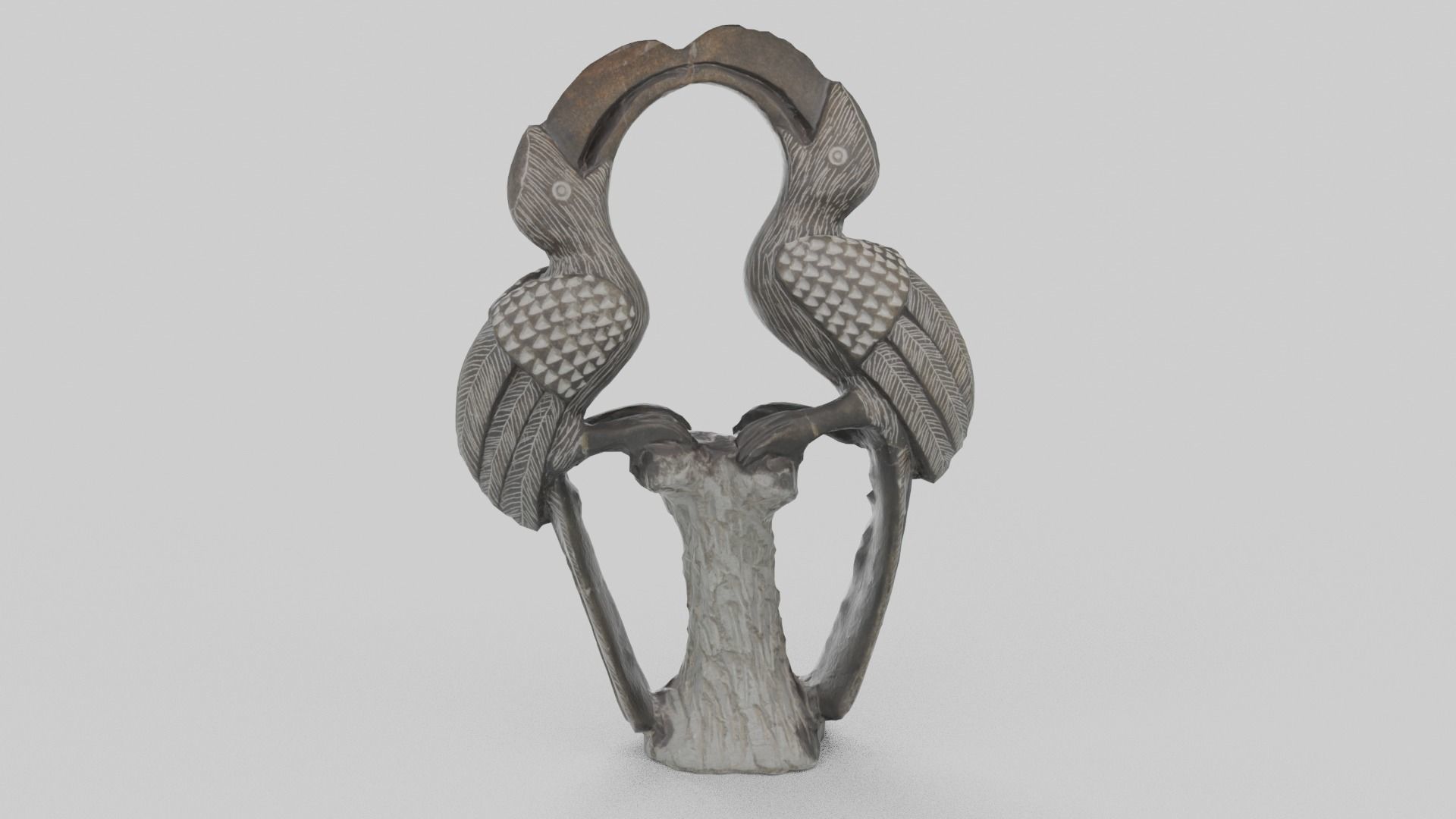 Stone Birds Figure Low-poly 3D model_21