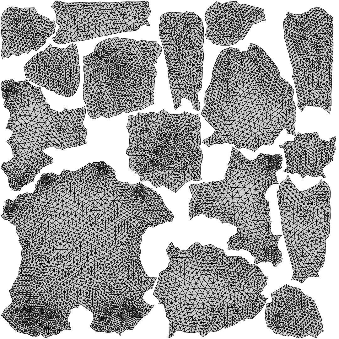 Stone Birds Figure Low-poly 3D model_22