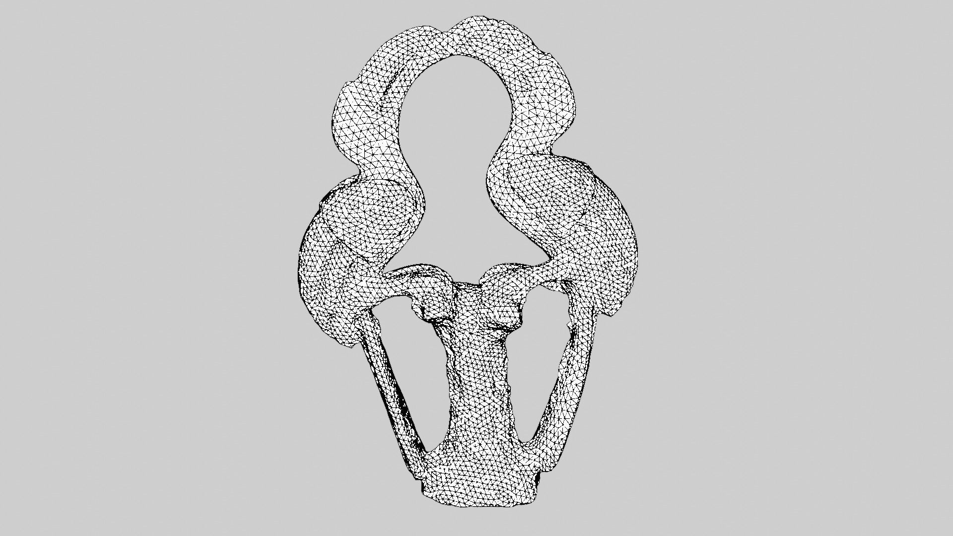 Stone Birds Figure Low-poly 3D model_19