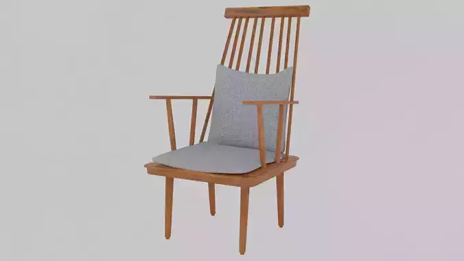 armchair wooden chair with cushion
