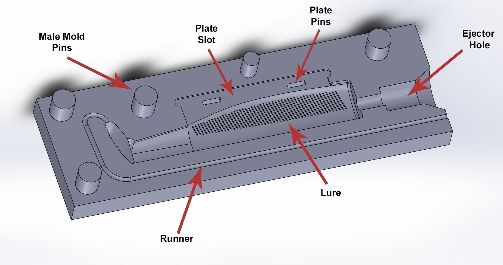 Soft Lure Mold 3D Printable 3D print model_2