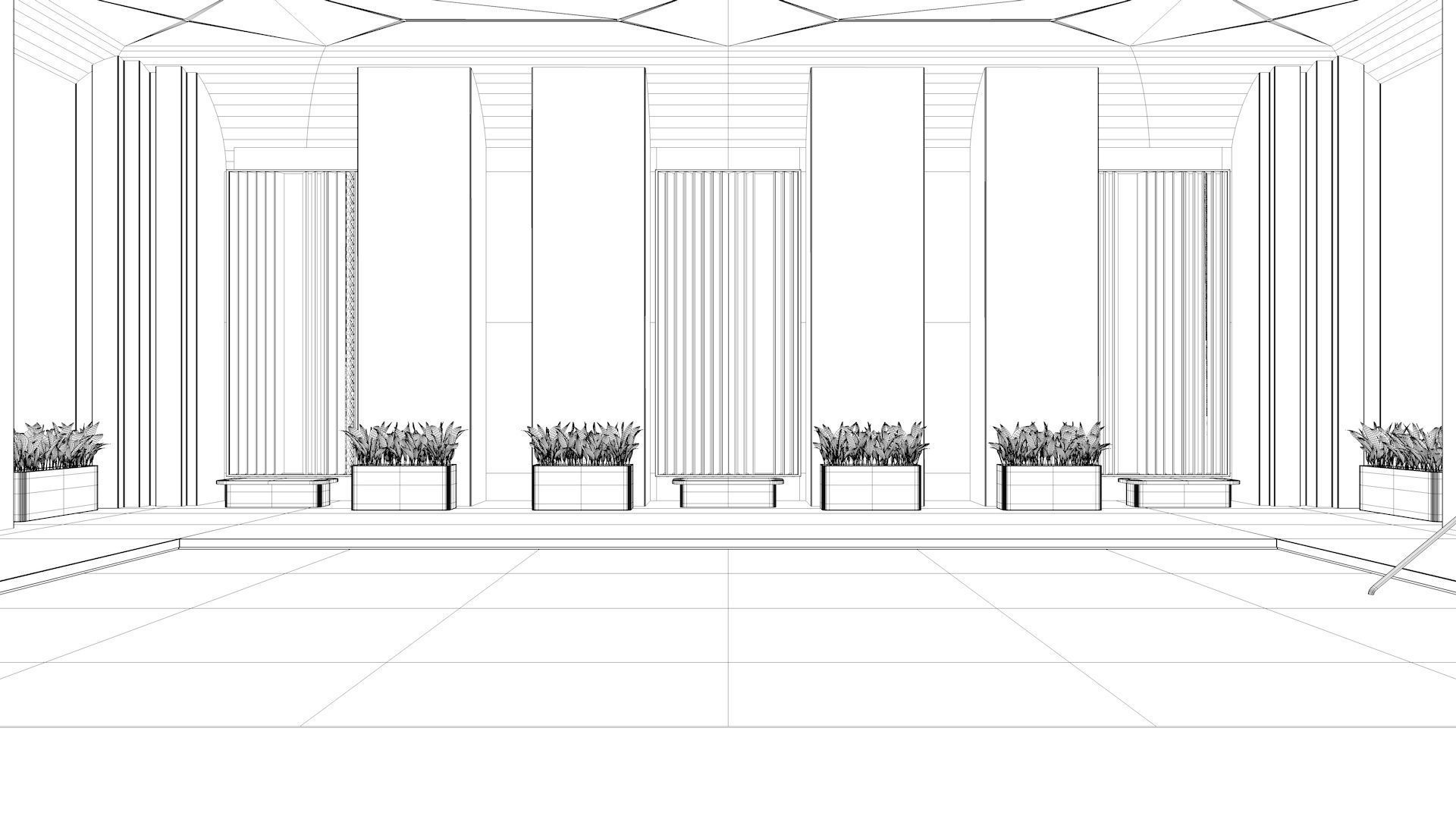 Luxury Resort Indoor Pool 3D model_8