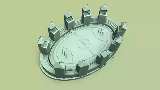 Hogwarts - Quidditch Field - STL Miniature - Harry Potter 3D print model
