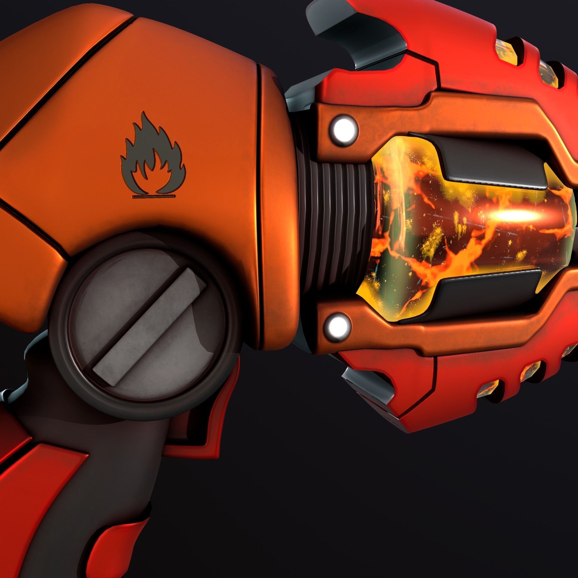 Sci-Fi Gun - Fire 3D model_2