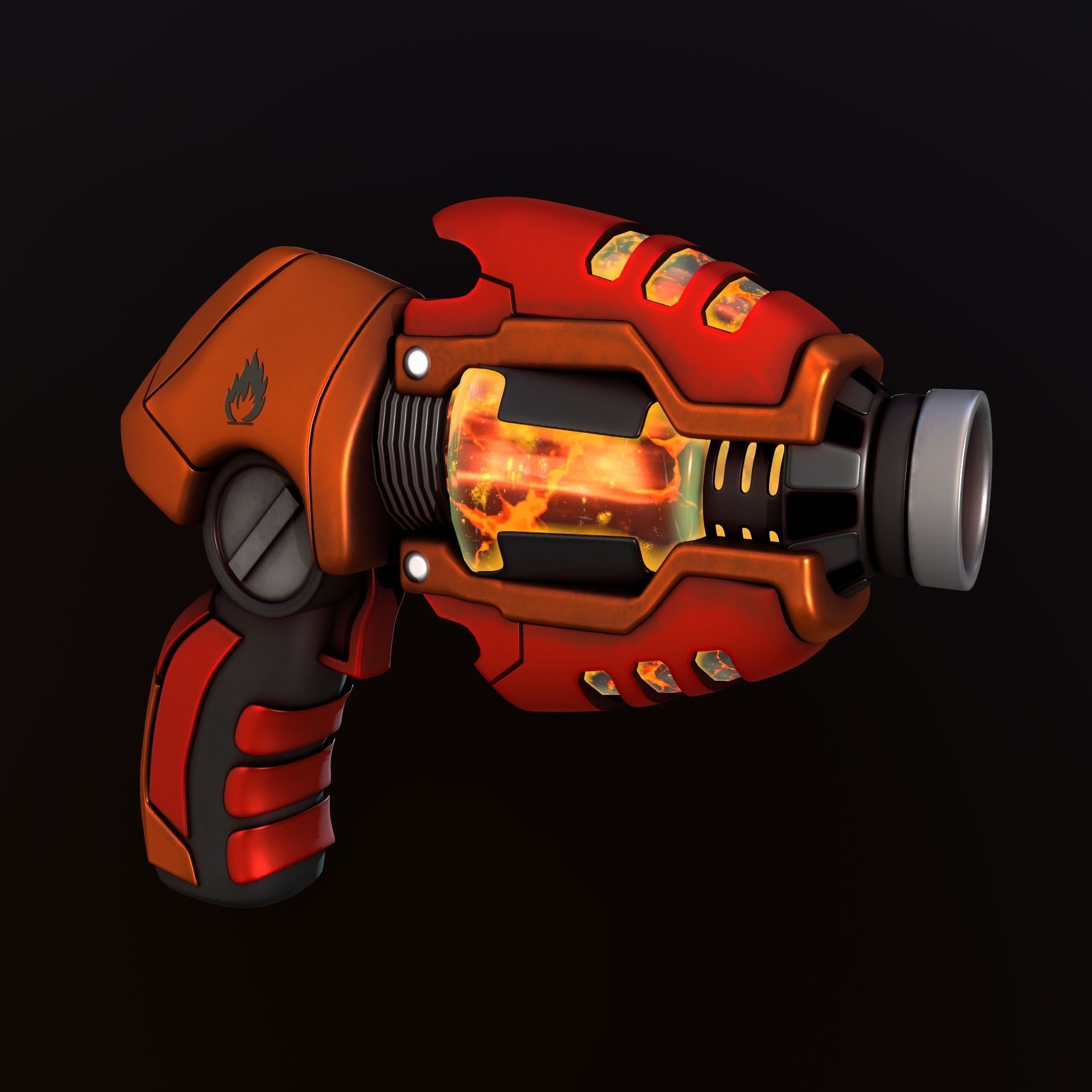 Sci-Fi Gun - Fire 3D model_6