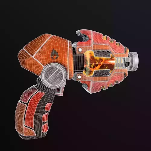 Sci-Fi Gun - Fire 3D model