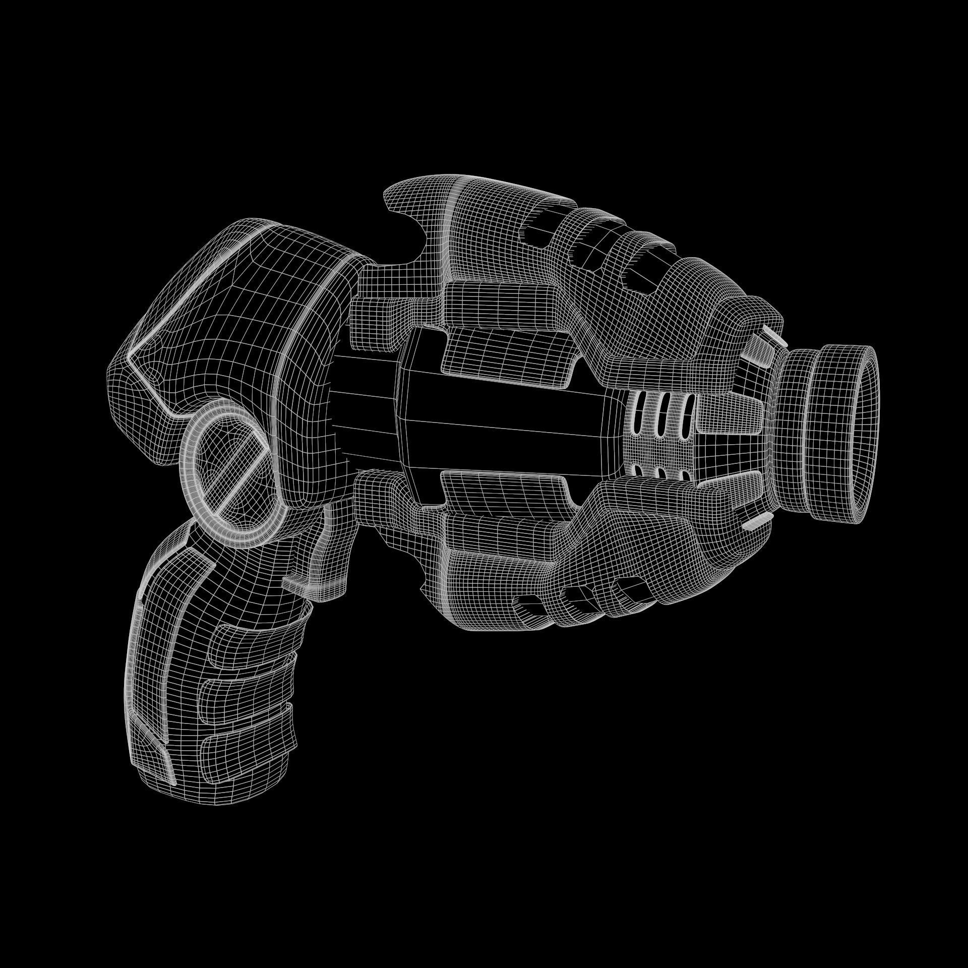 Sci-Fi Gun - Fire 3D model_8