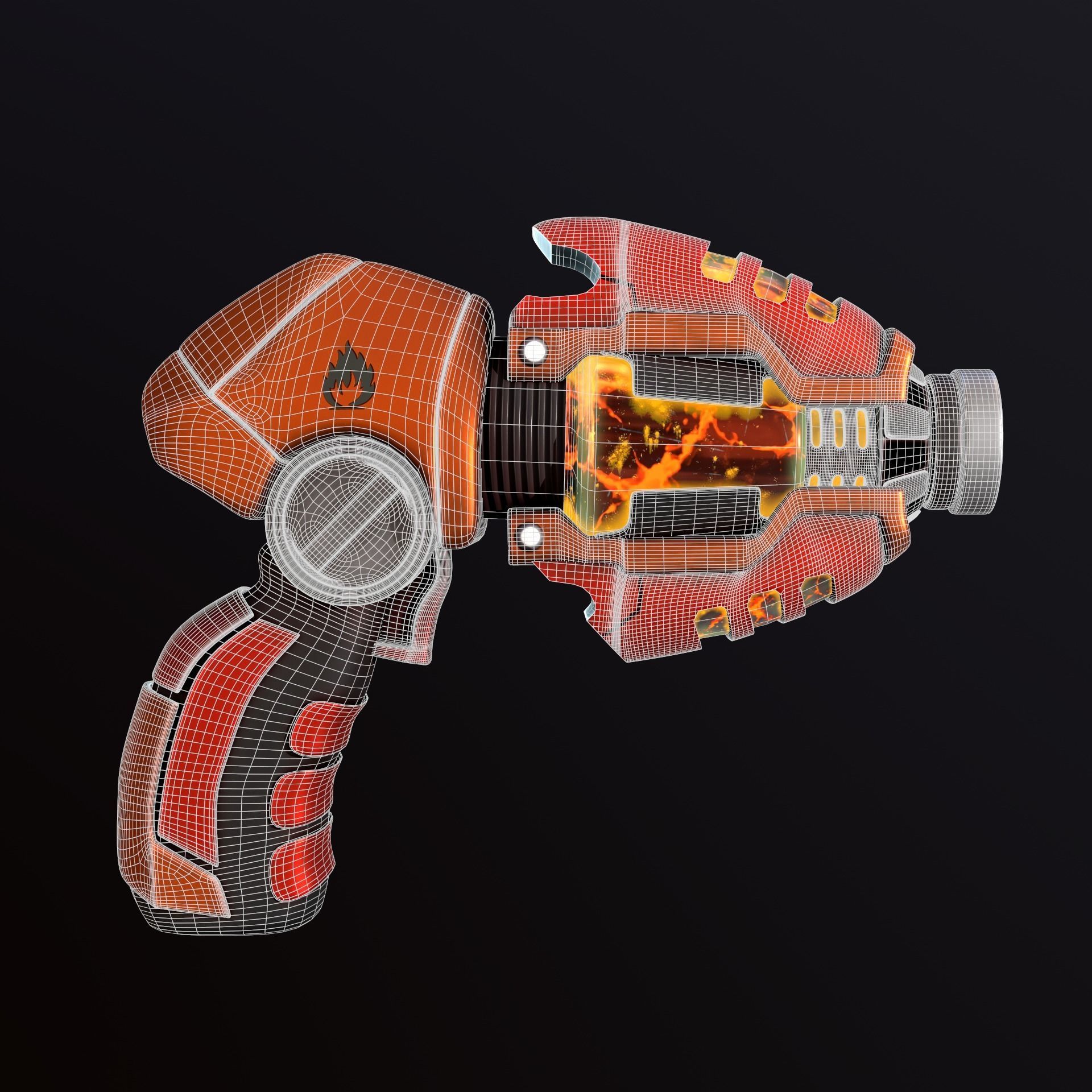 Sci-Fi Gun - Fire 3D model_5