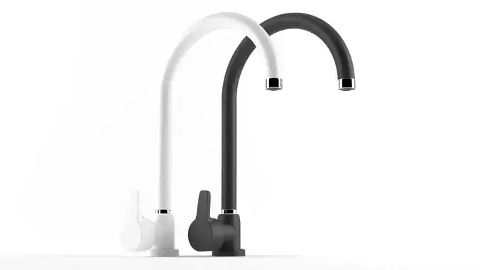 Black Steel Faucet 3D Model 3D model