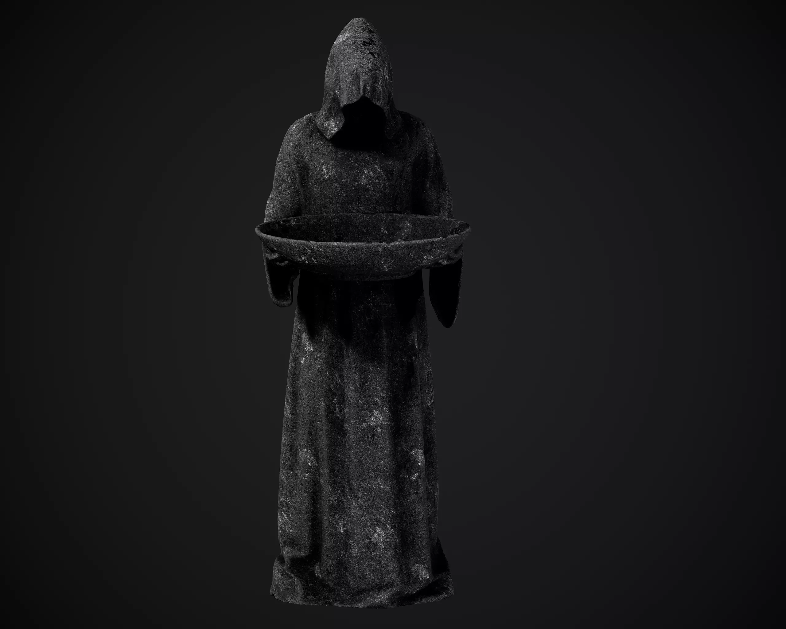 Gotic Monarch Statue  Low-poly 3D model_0