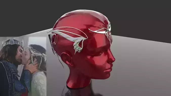 Arwen Crown Low-poly 3D model