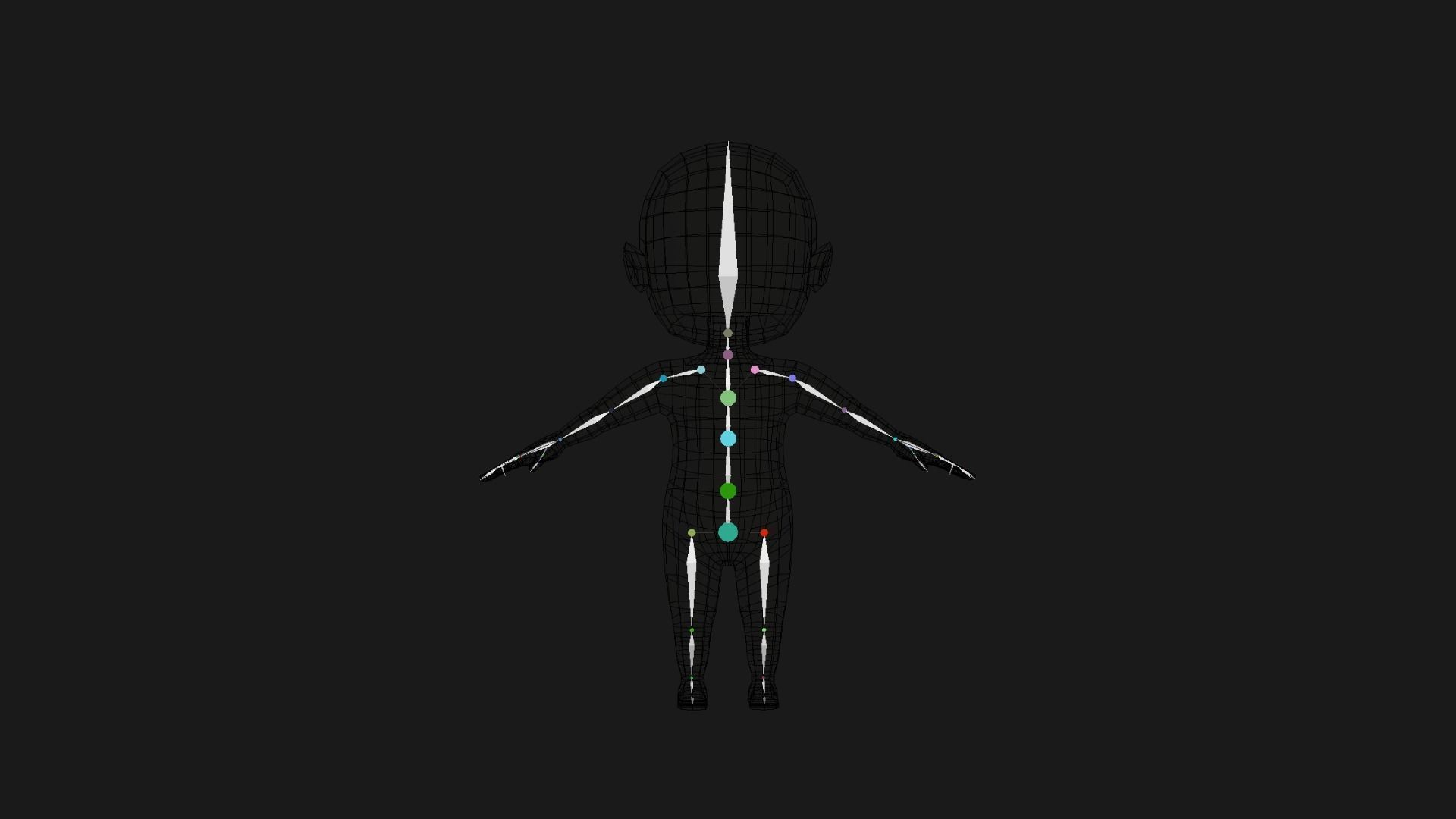 CHARACTER BOY BASE MESH RIGGED Low-poly 3D model_3