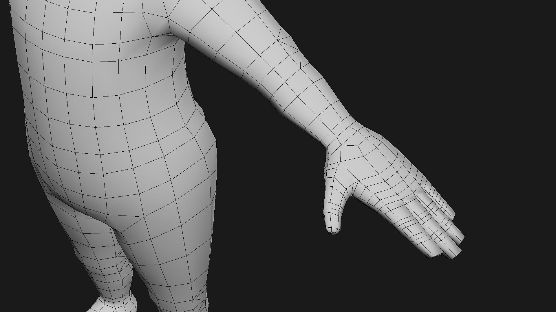 CHARACTER BOY BASE MESH RIGGED Low-poly 3D model_5