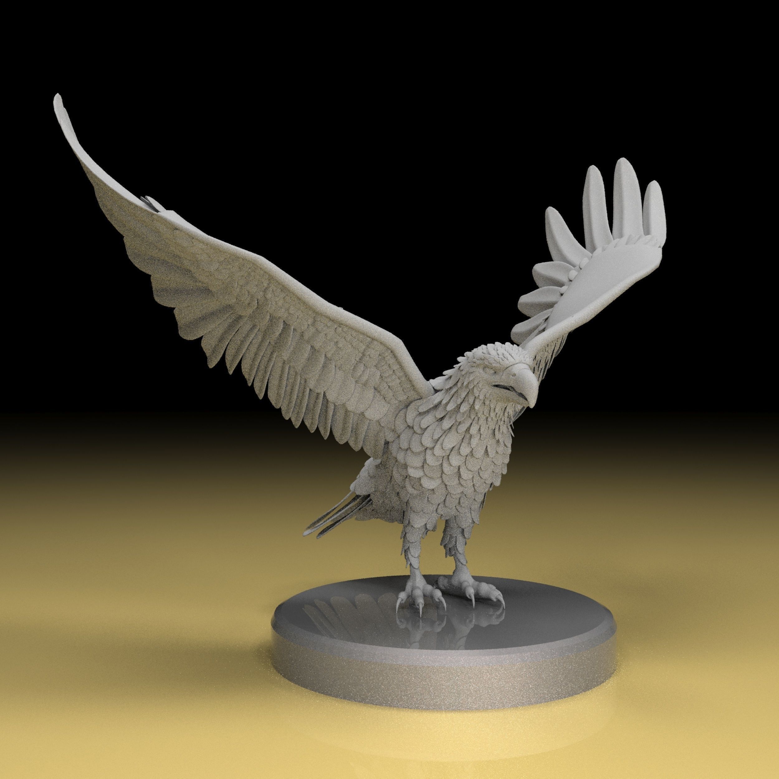 Eagel 3D model high quality obj stl file  3D print model_3