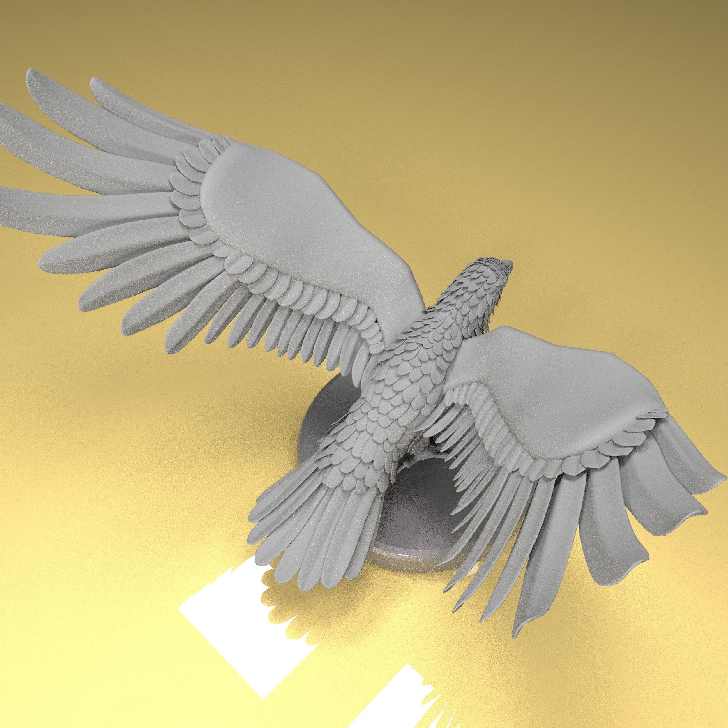 Eagel 3D model high quality obj stl file  3D print model_13