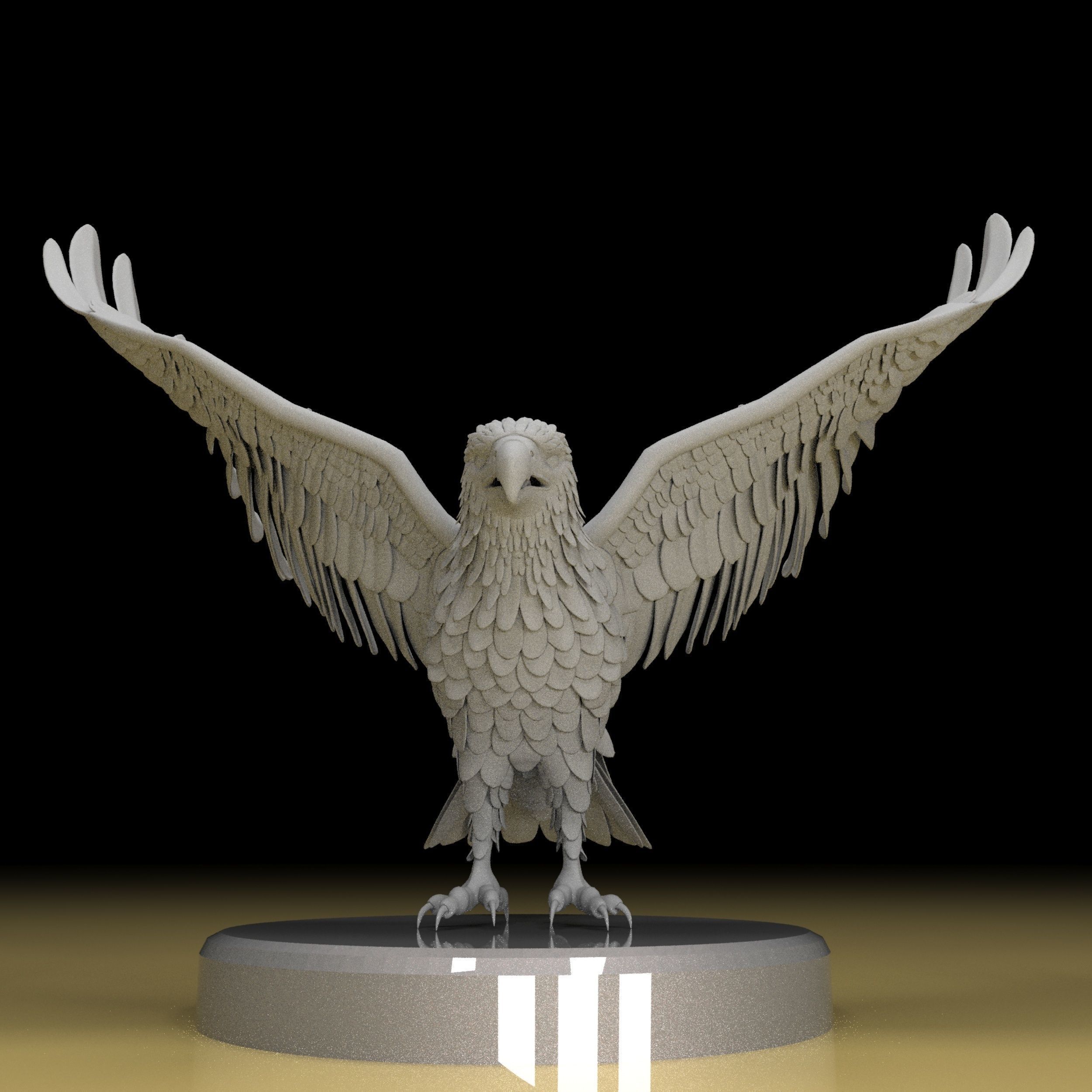 Eagel 3D model high quality obj stl file  3D print model_1