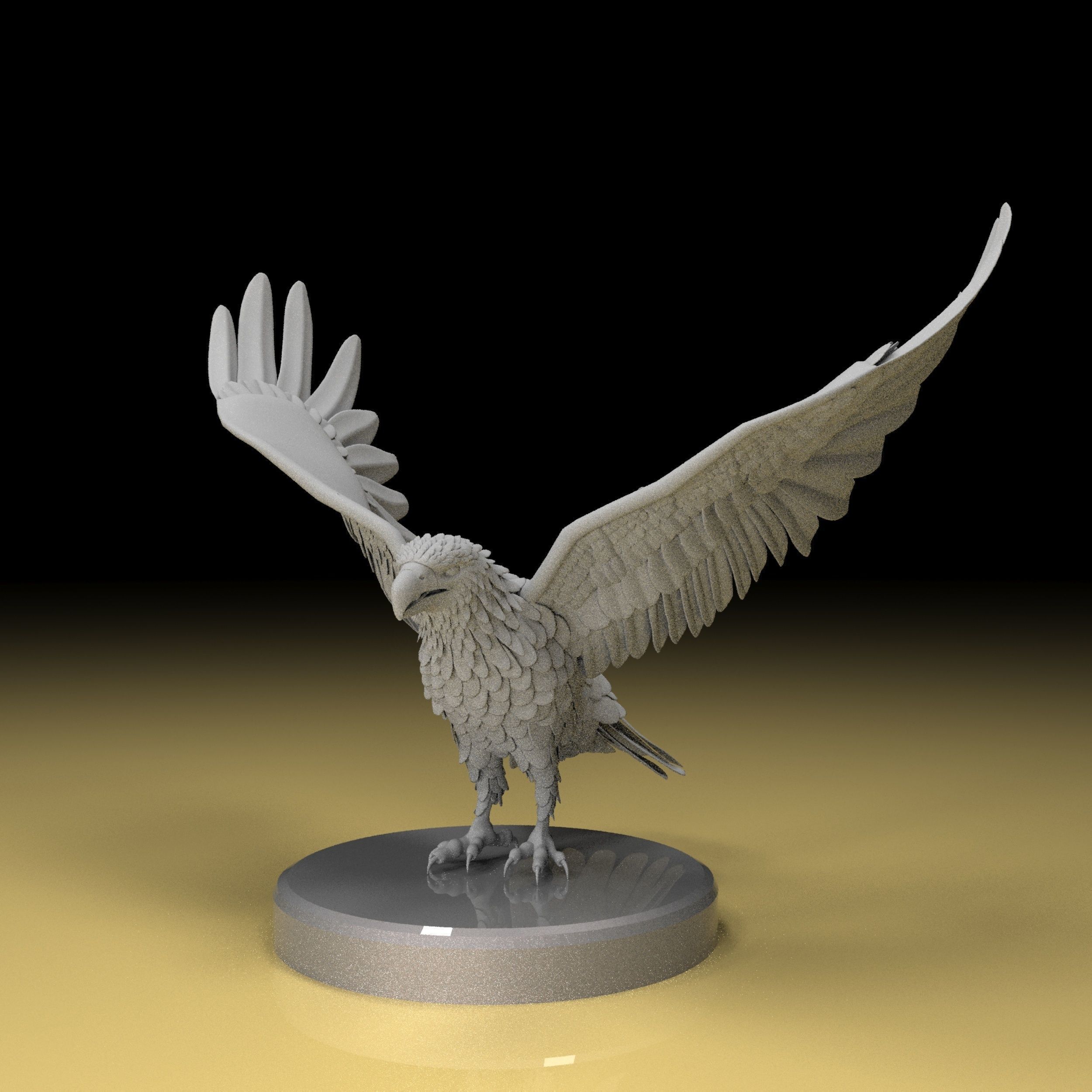Eagel 3D model high quality obj stl file  3D print model_2