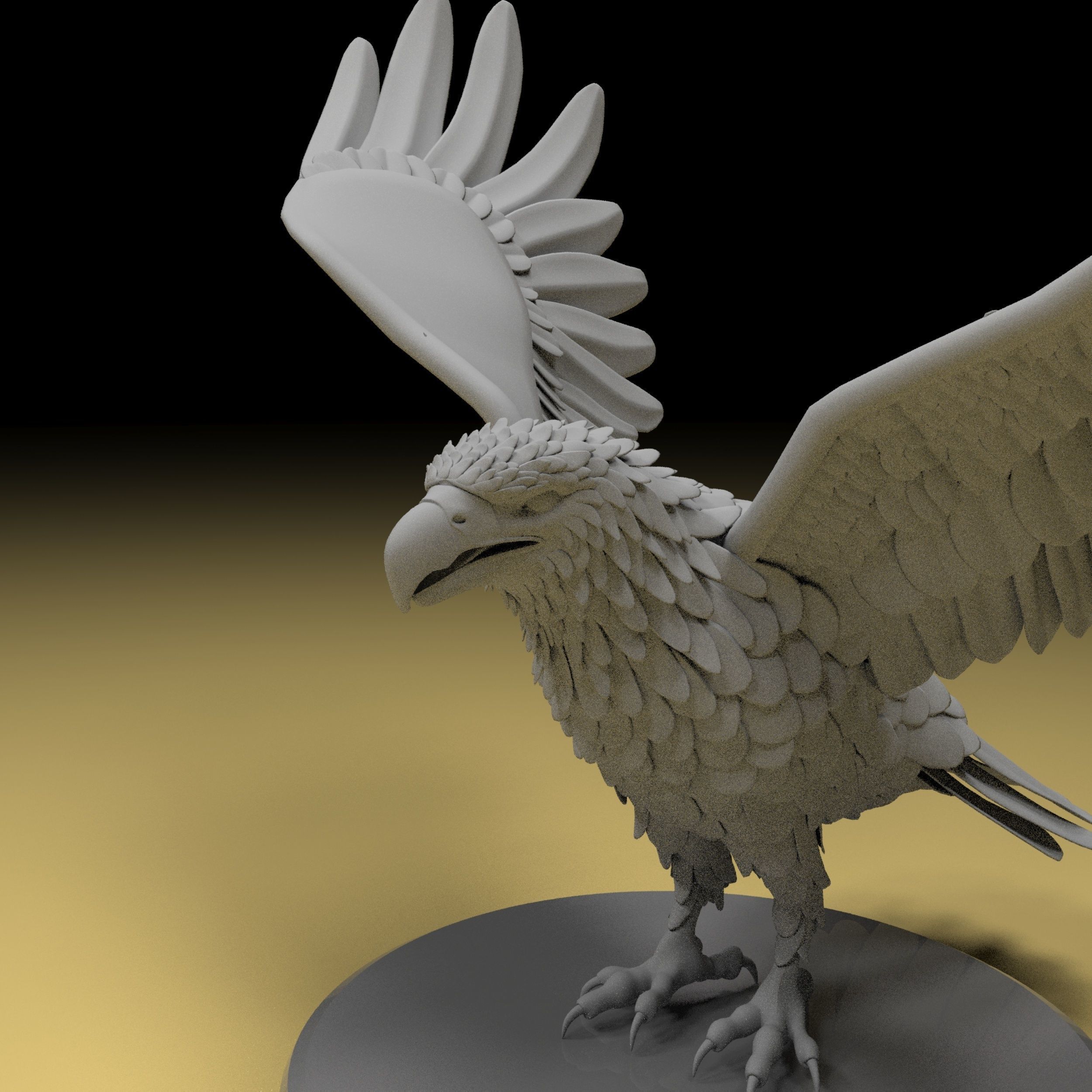 Eagel 3D model high quality obj stl file  3D print model_9