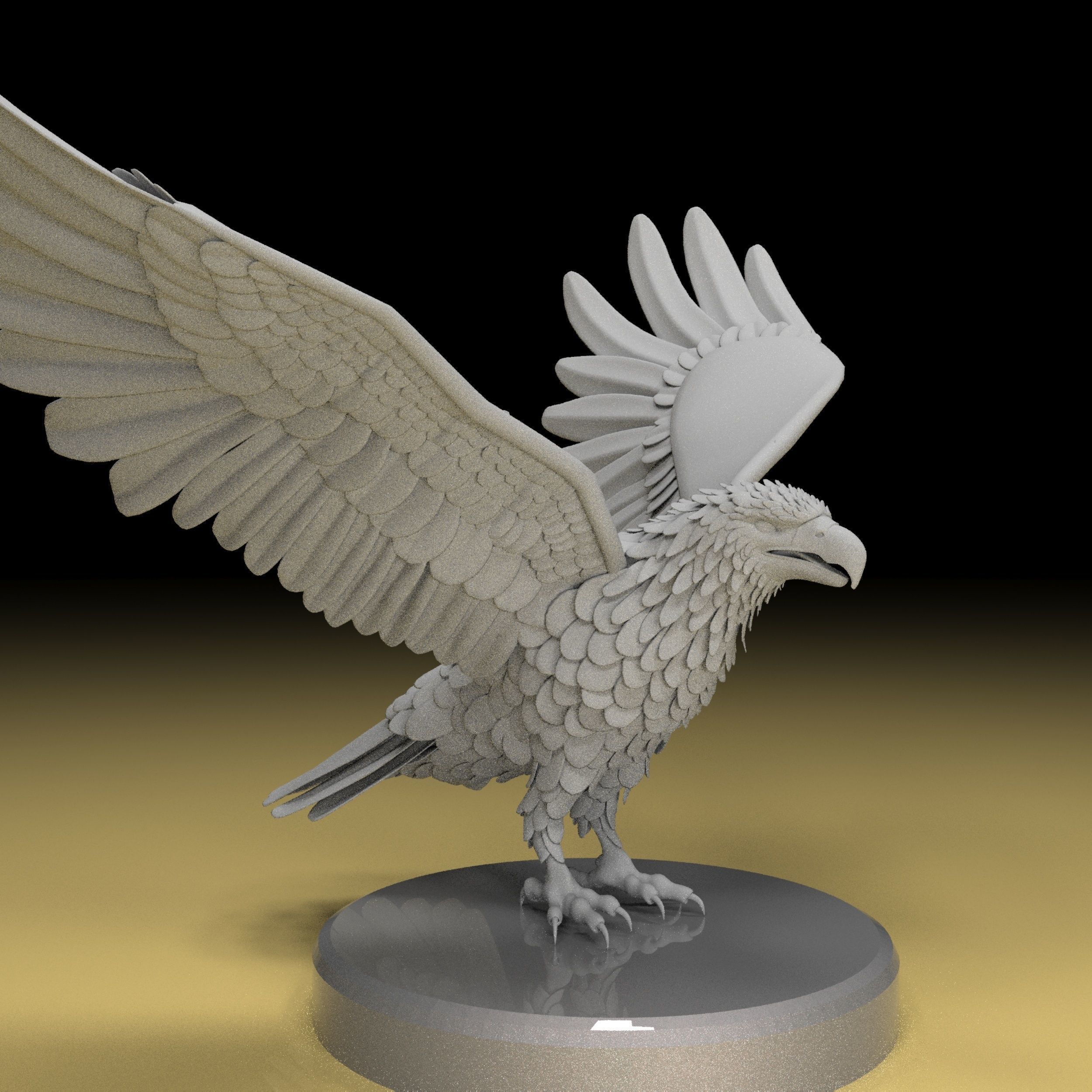 Eagel 3D model high quality obj stl file  3D print model_10