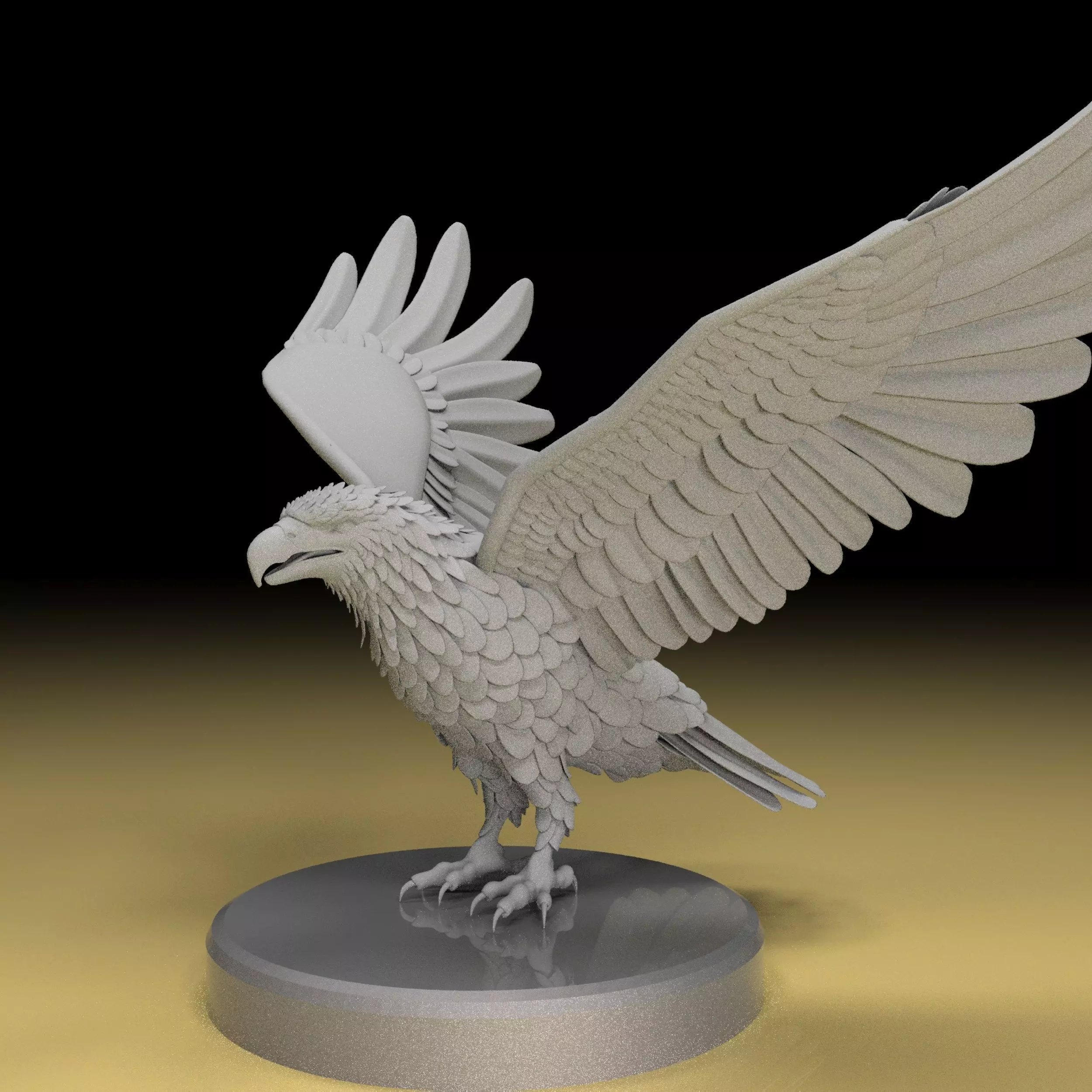 Eagel 3D model high quality obj stl file  3D print model_0