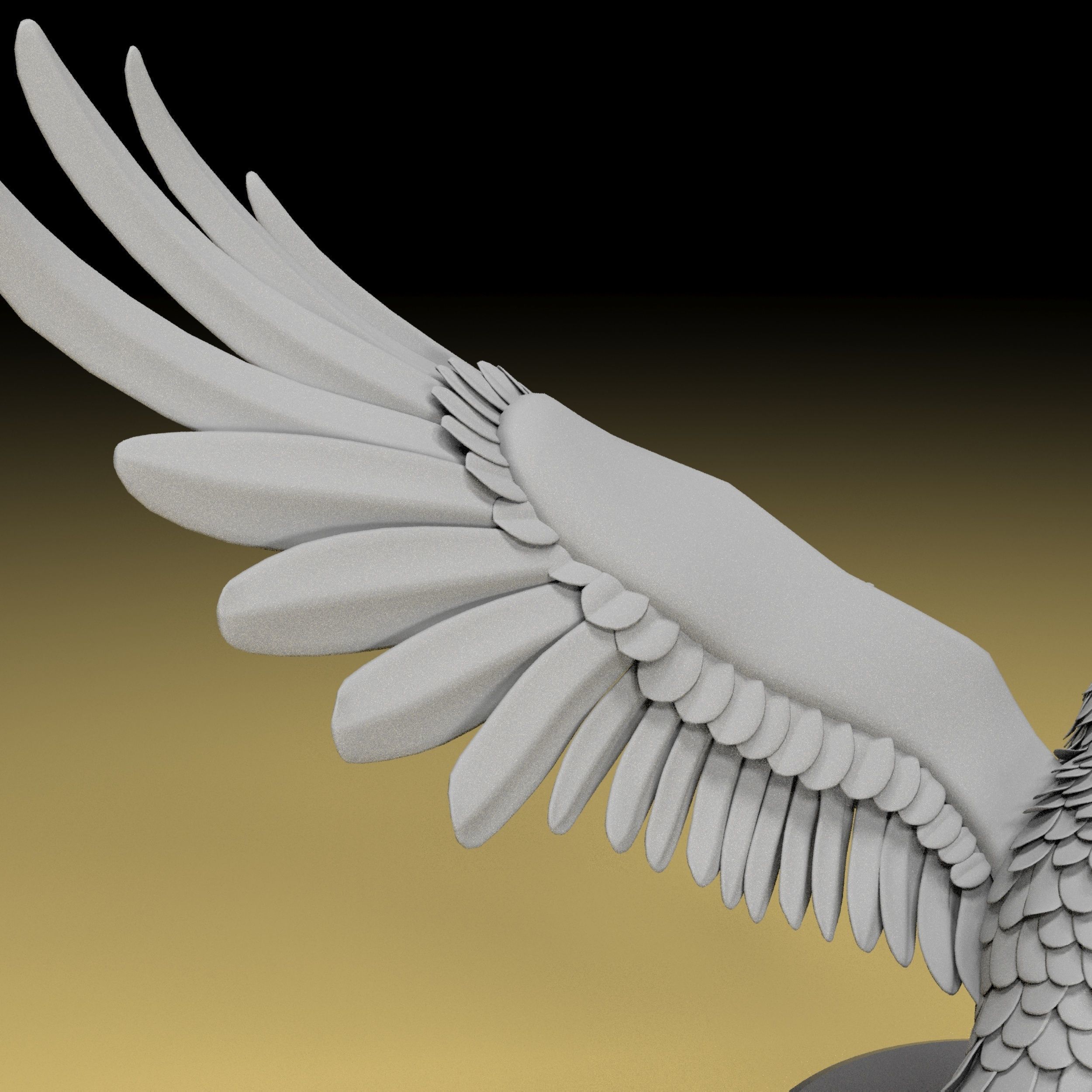 Eagel 3D model high quality obj stl file  3D print model_19