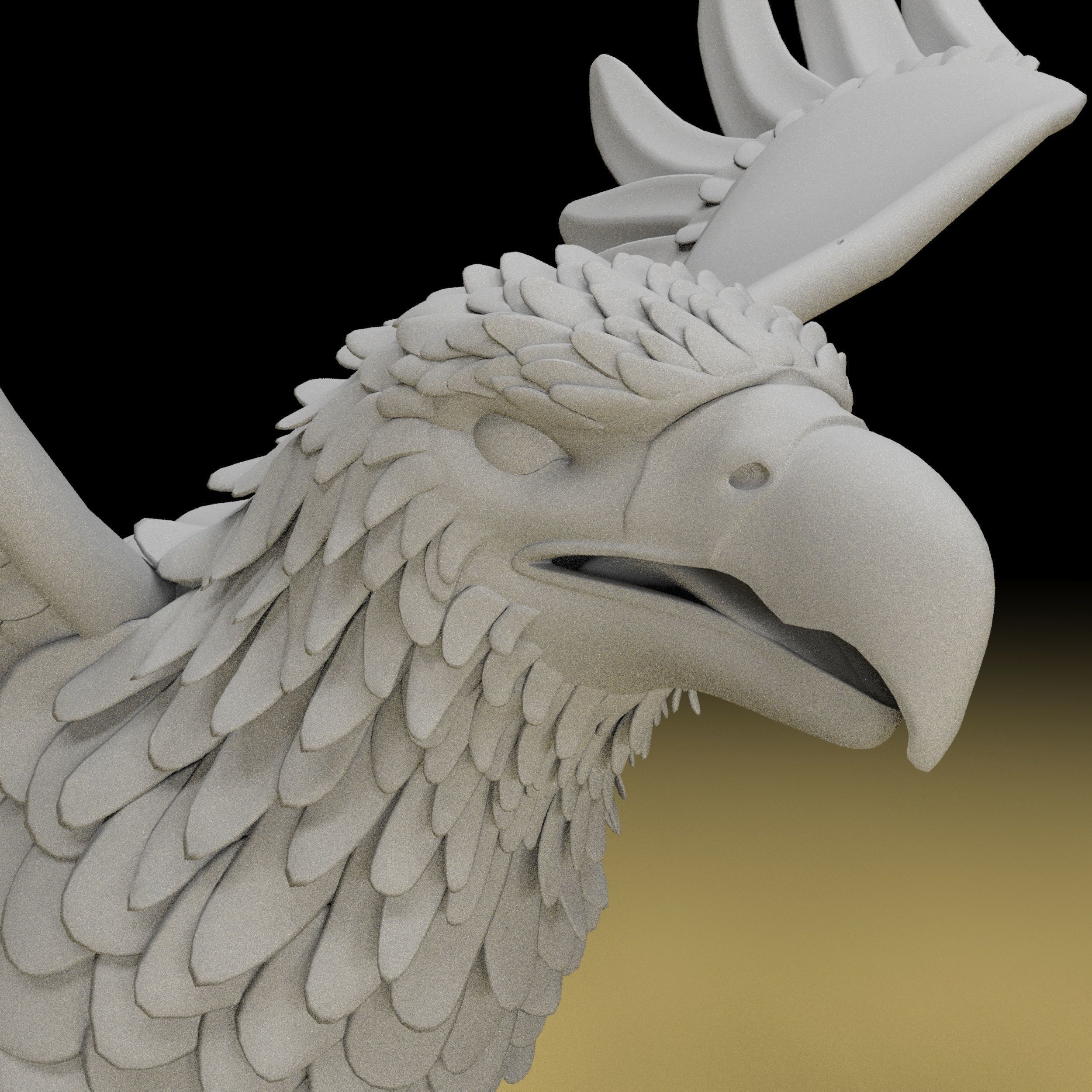 Eagel 3D model high quality obj stl file  3D print model_16
