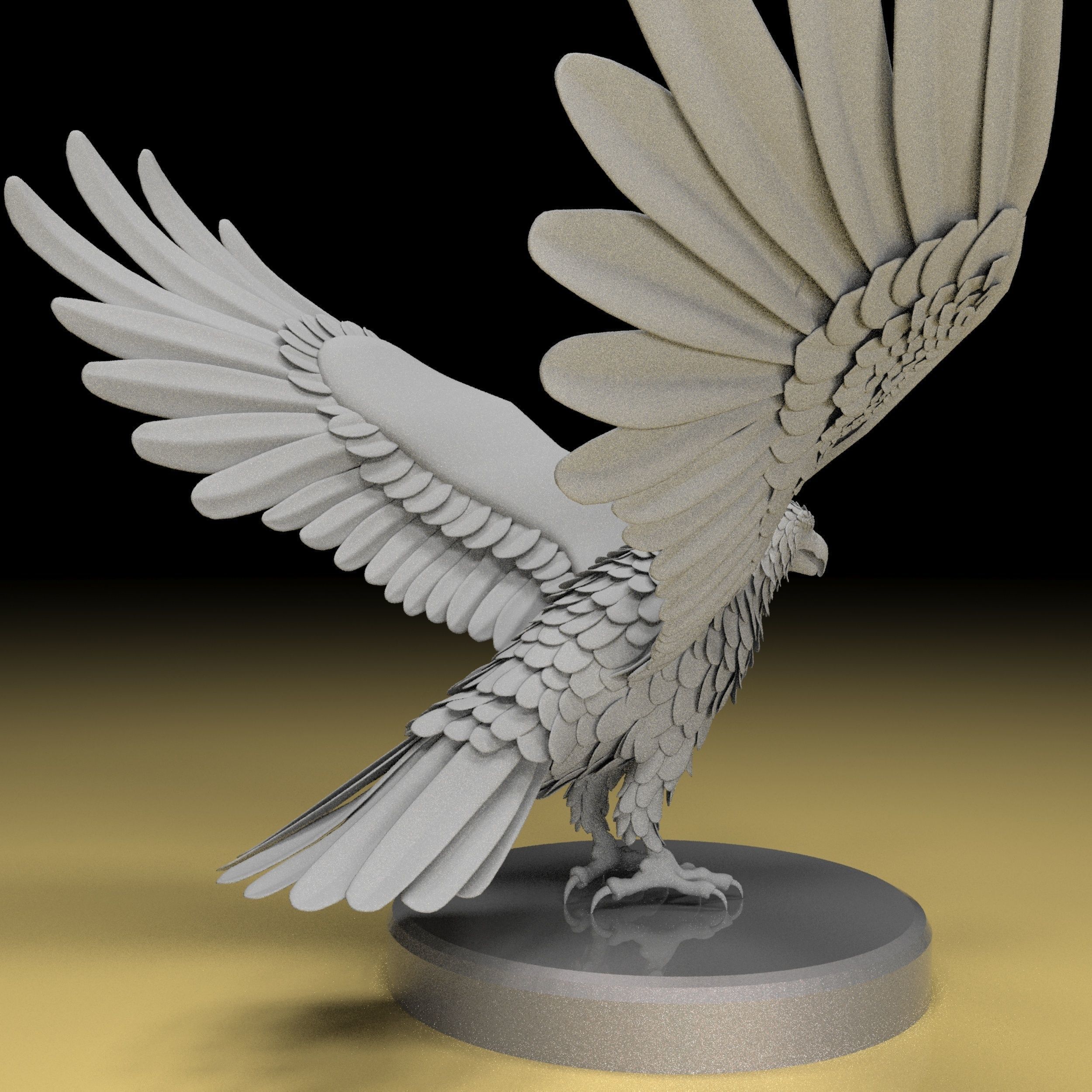 Eagel 3D model high quality obj stl file  3D print model_11